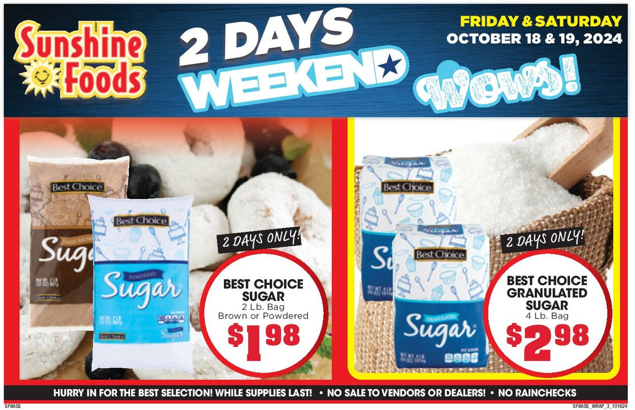 Weekly ad Sunshine Foods 10/16/2024 - 10/22/2024