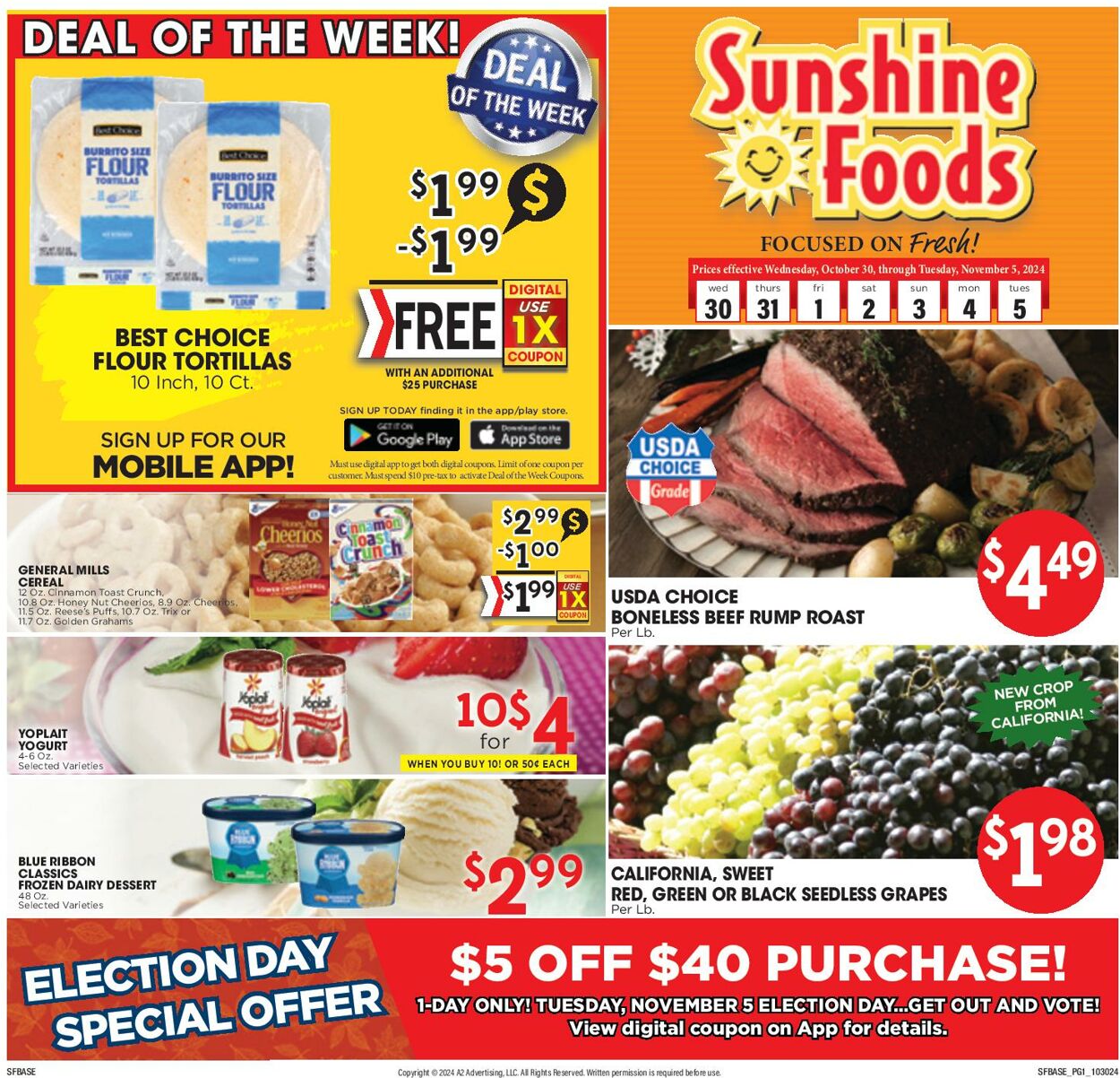 Weekly ad Sunshine Foods 10/30/2024 - 11/05/2024