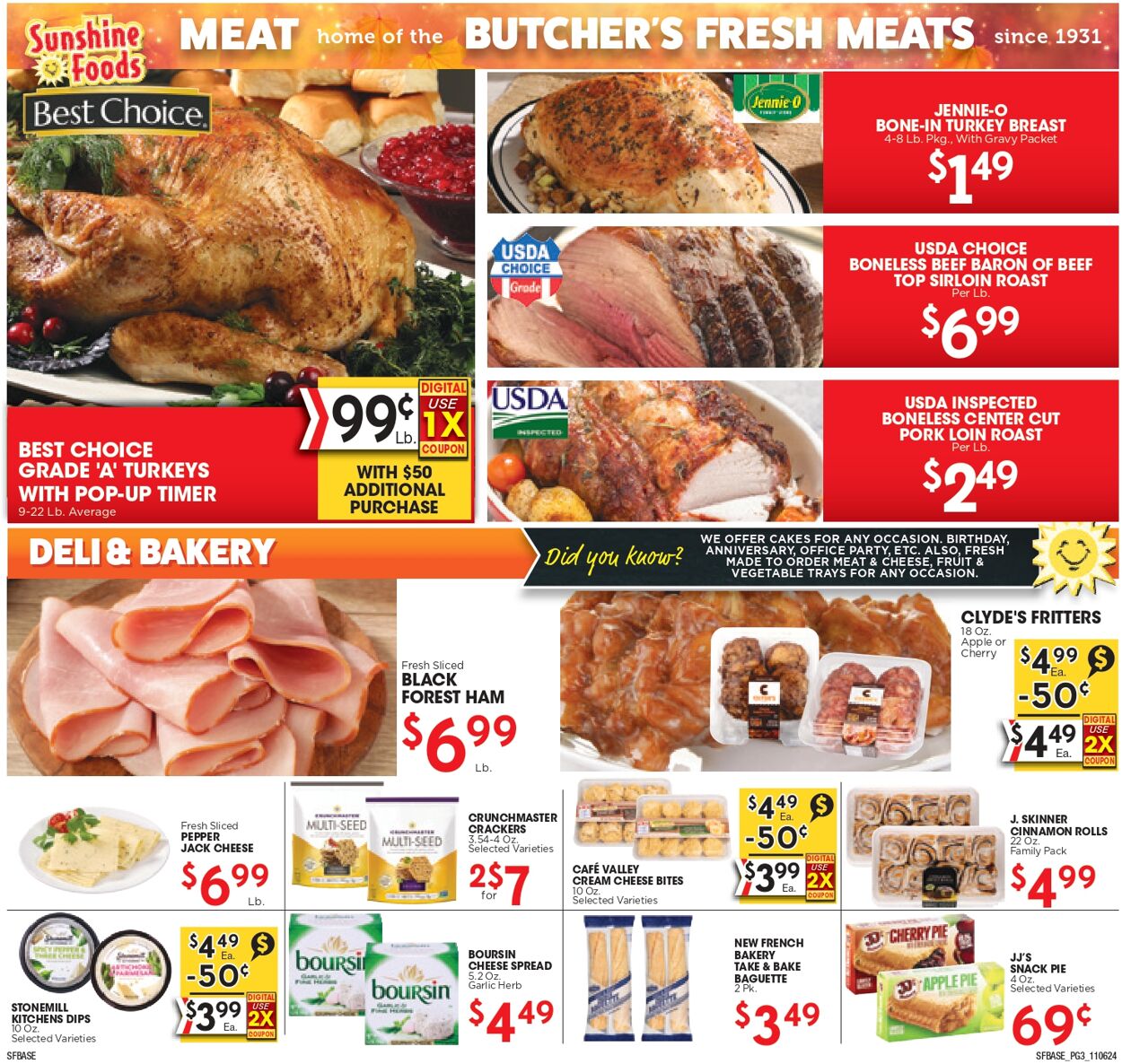 Weekly ad Sunshine Foods 11/06/2024 - 11/12/2024