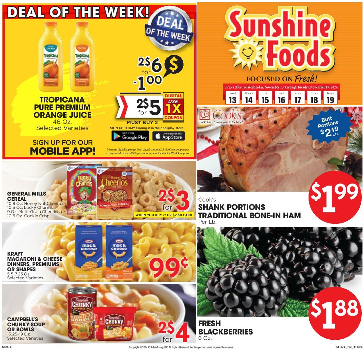 Weekly ad Sunshine Foods 11/13/2024 - 11/19/2024