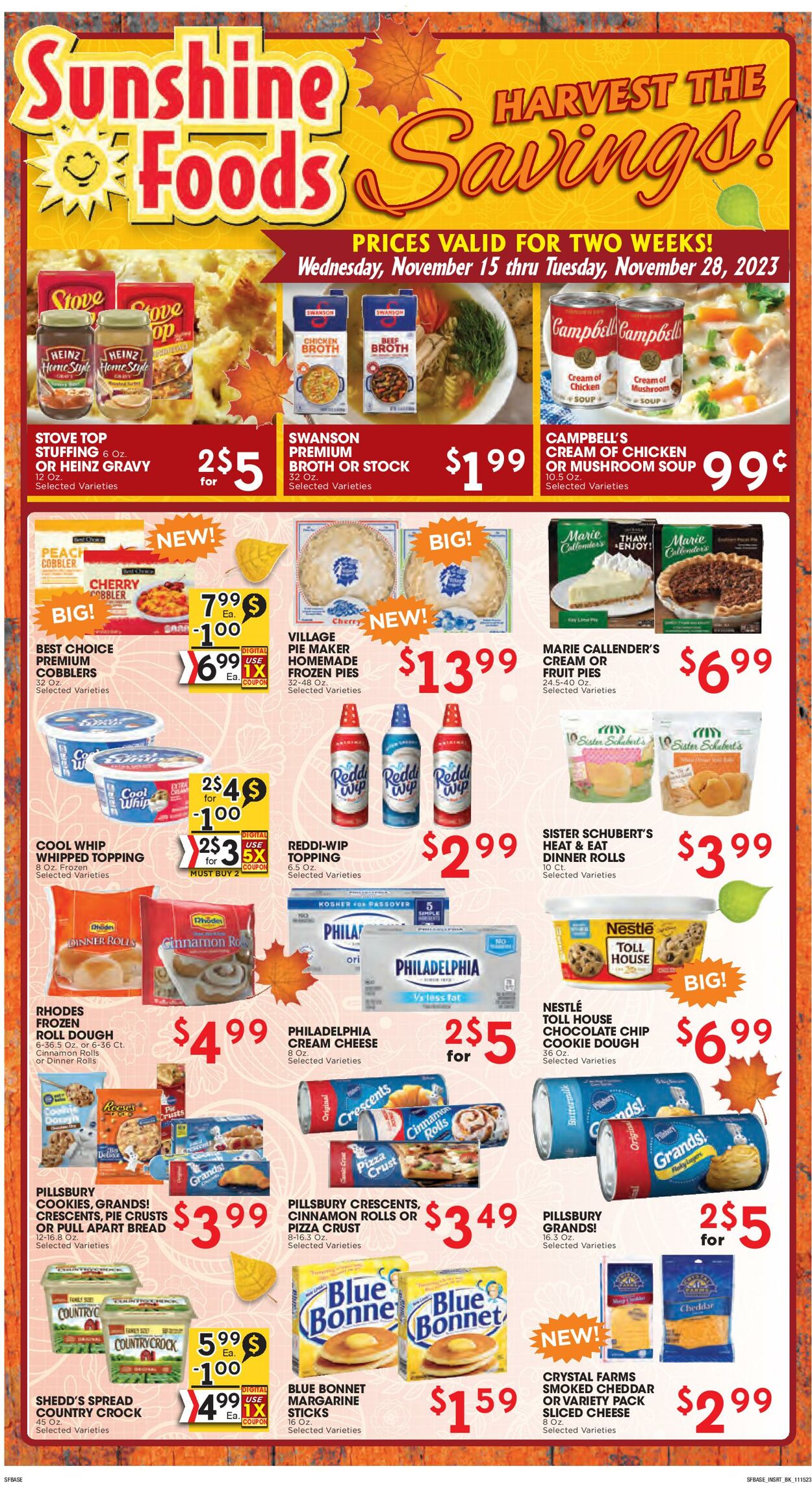 Weekly ad Sunshine Foods 11/15/2023 - 11/28/2023