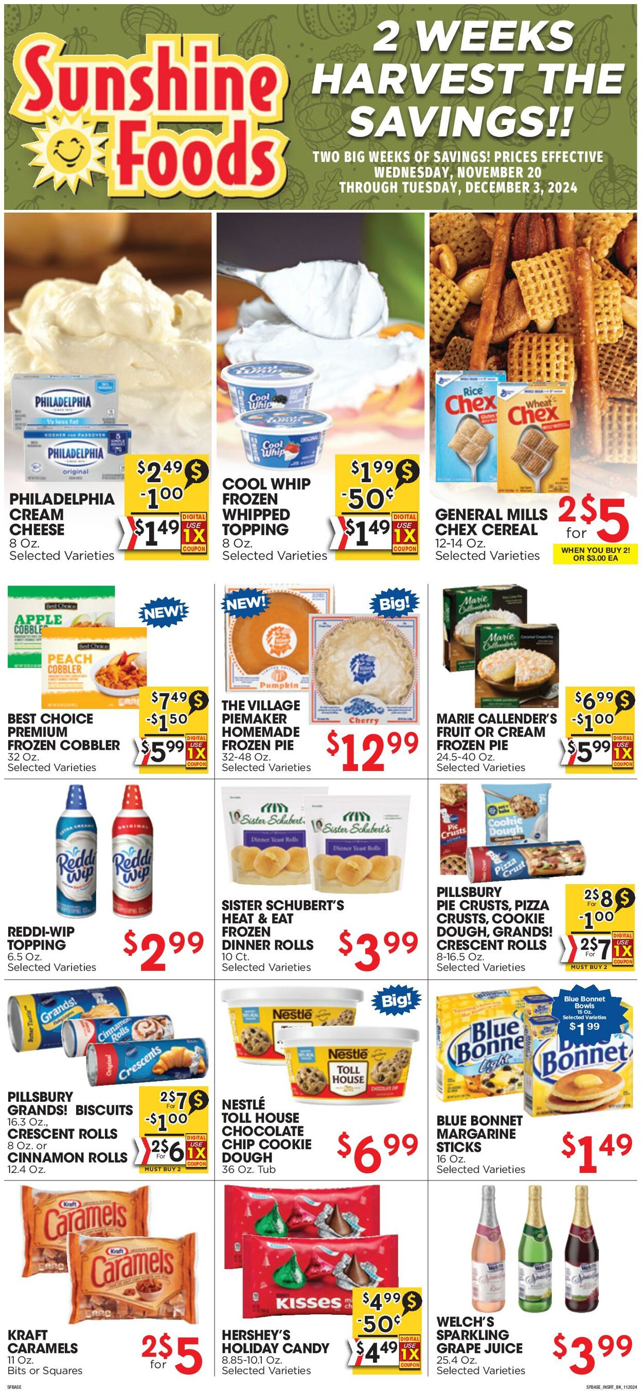 Weekly ad Sunshine Foods 11/20/2024 - 12/03/2024