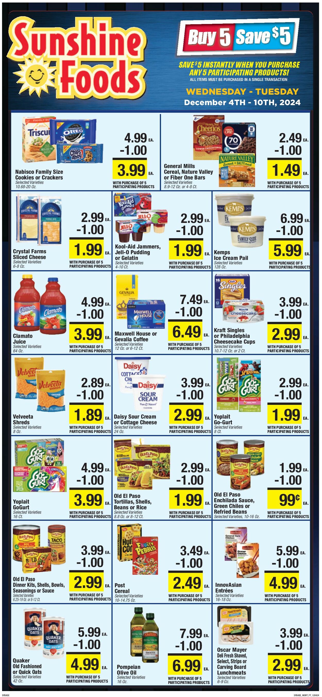 Weekly ad Sunshine Foods 12/04/2024 - 12/10/2024