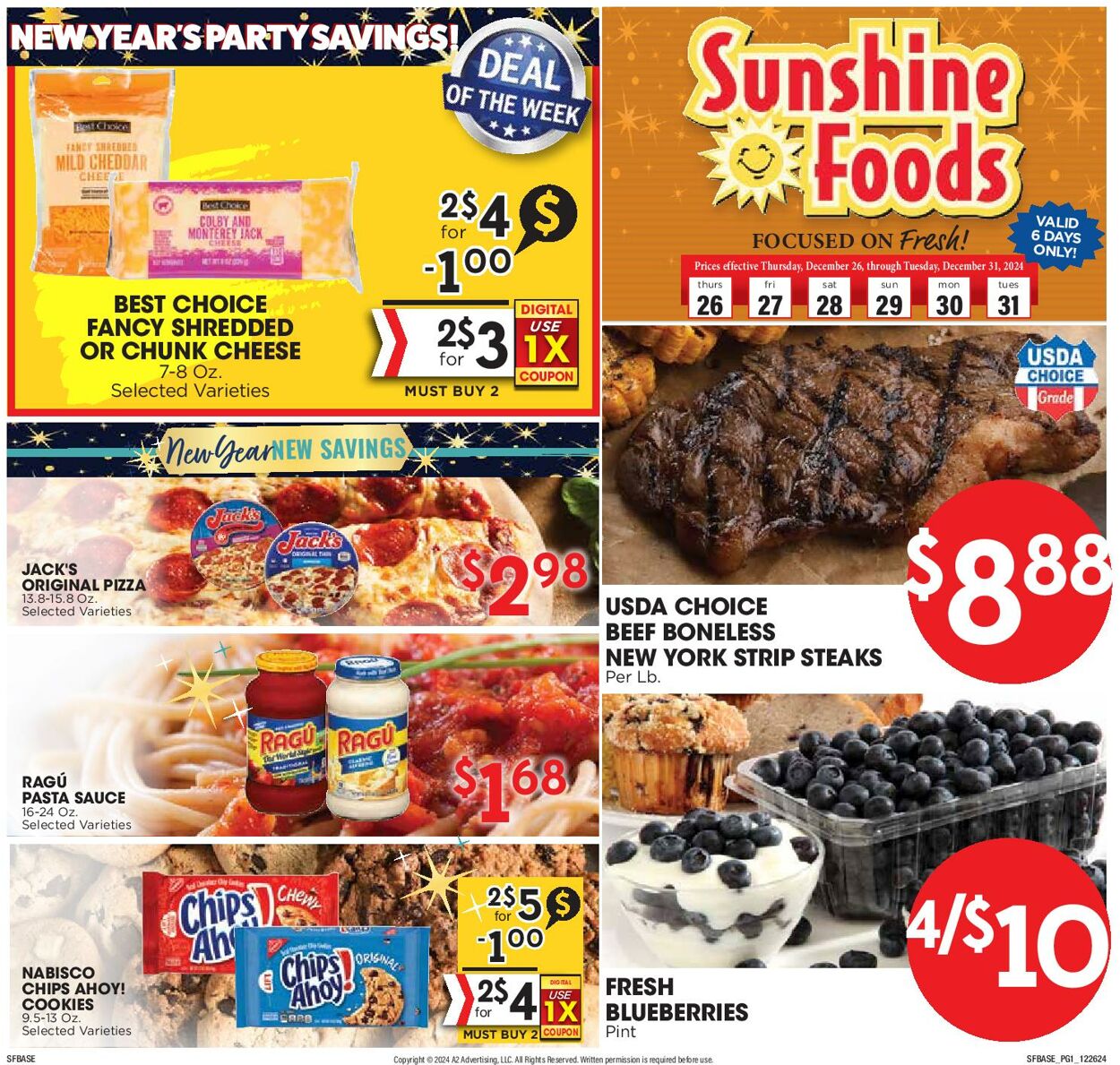 Weekly ad Sunshine Foods 12/26/2024 - 12/31/2024