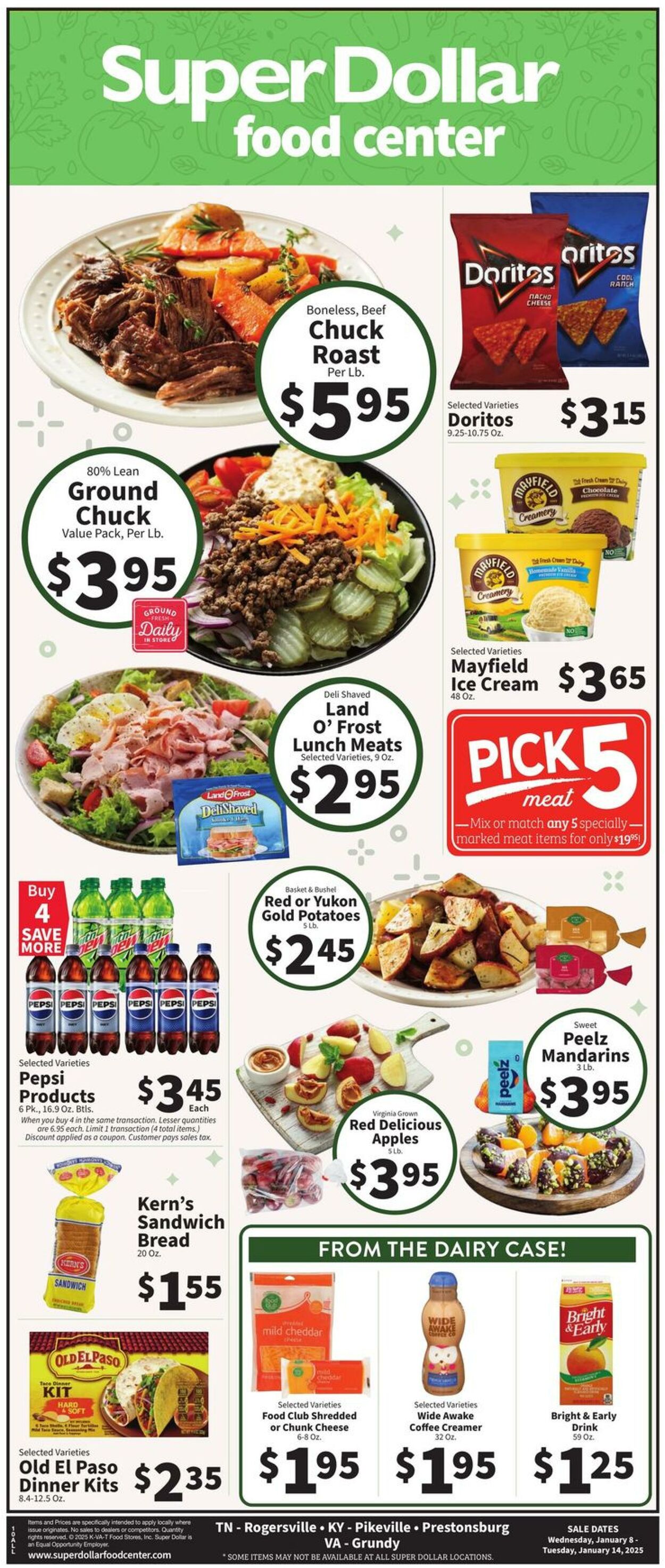 Weekly ad Super Dollar Stores 01/08/2025 - 01/14/2025