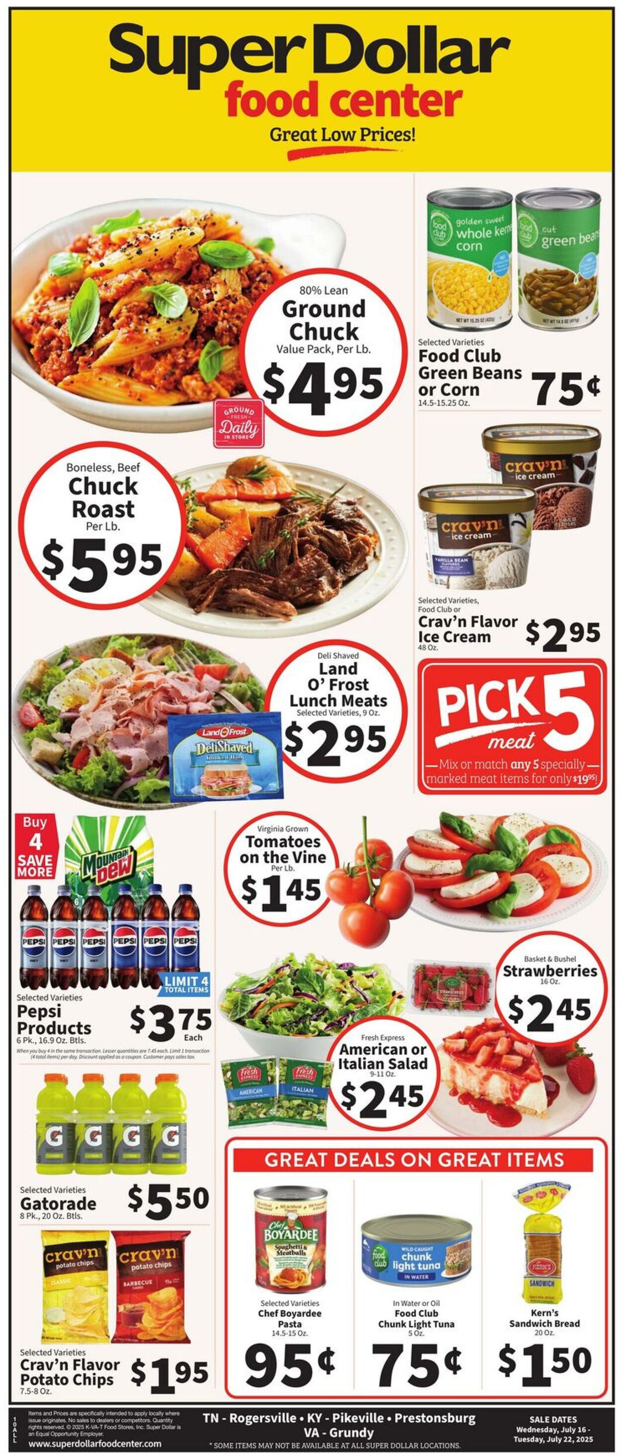 Weekly ad Super Dollar Stores 07/16/2025 - 07/22/2025