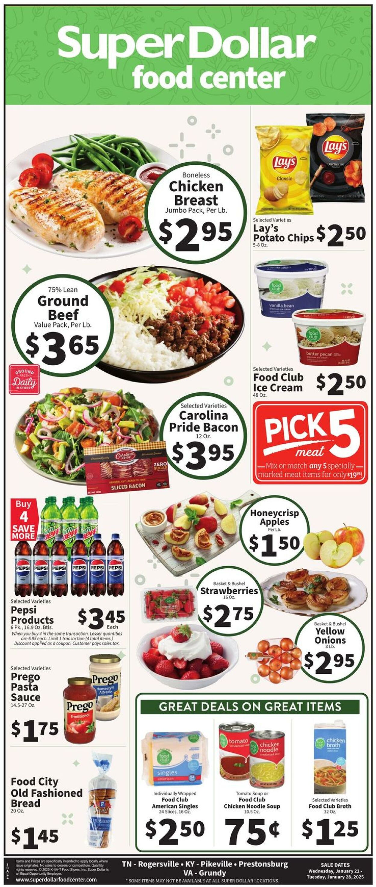 Weekly ad Super Dollar Stores 01/22/2025 - 01/28/2025