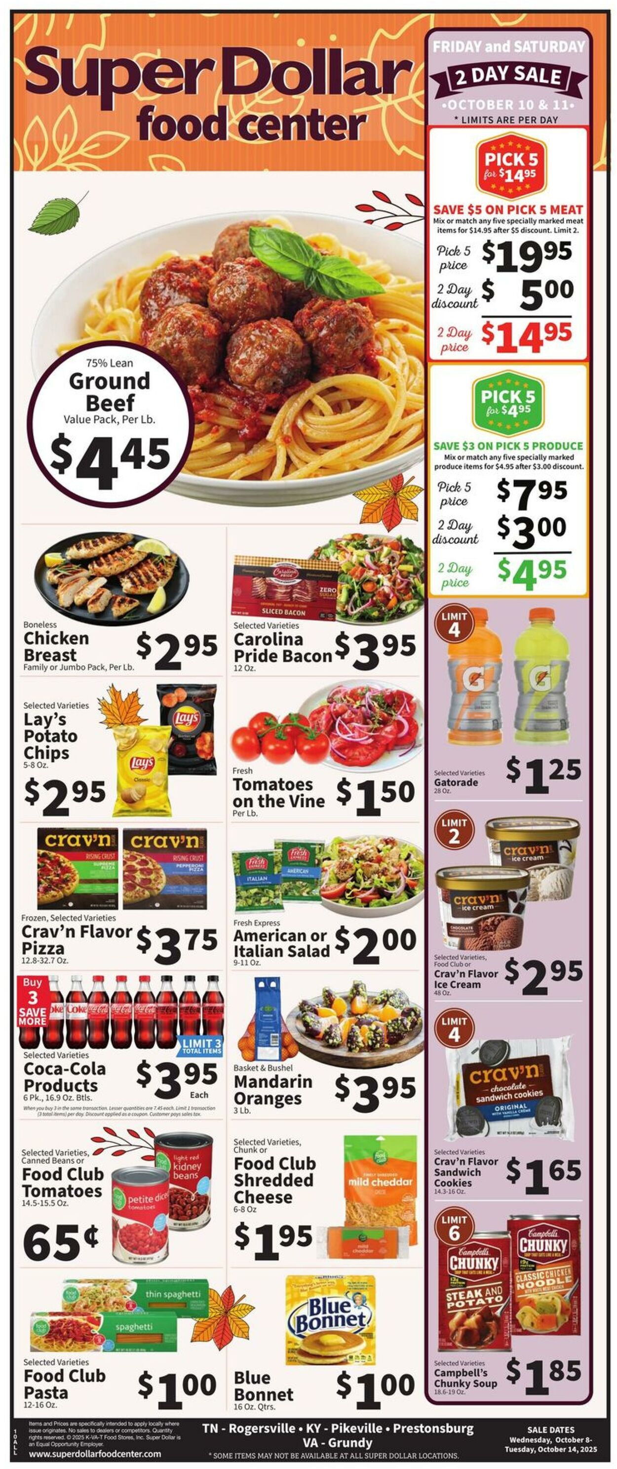 Weekly ad Super Dollar Stores 10/08/2025 - 10/14/2025