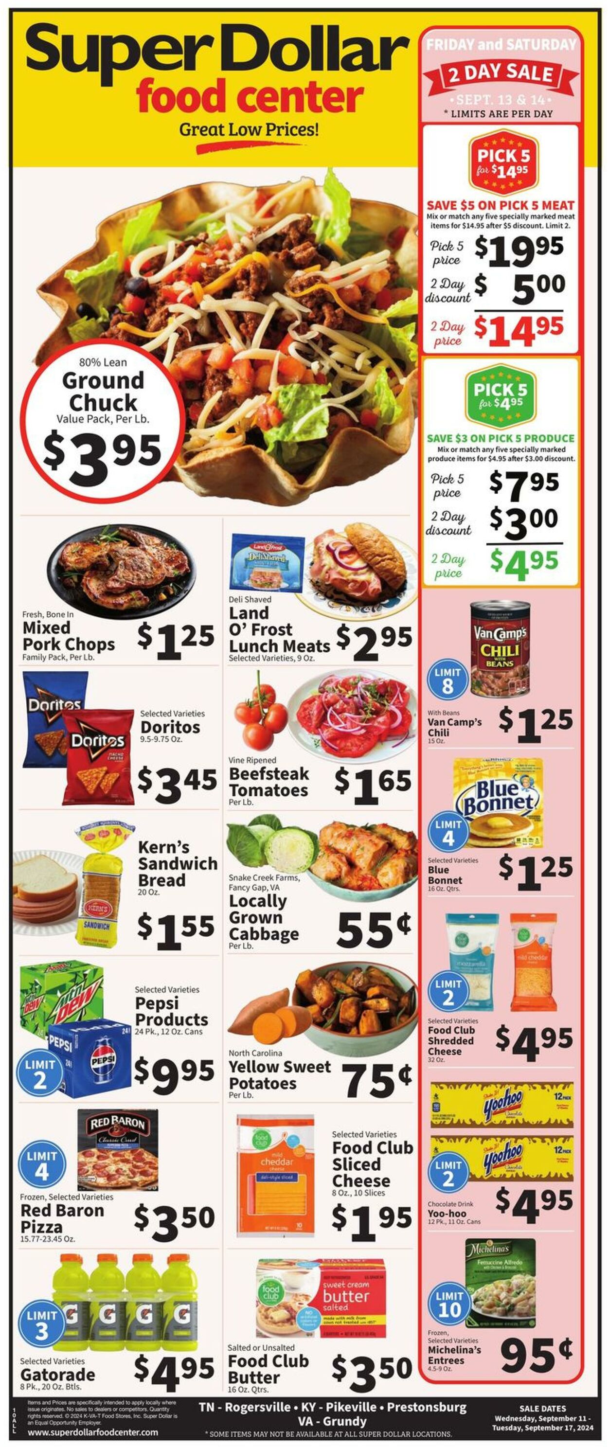 Weekly ad Super Dollar Stores 09/11/2024 - 09/17/2024