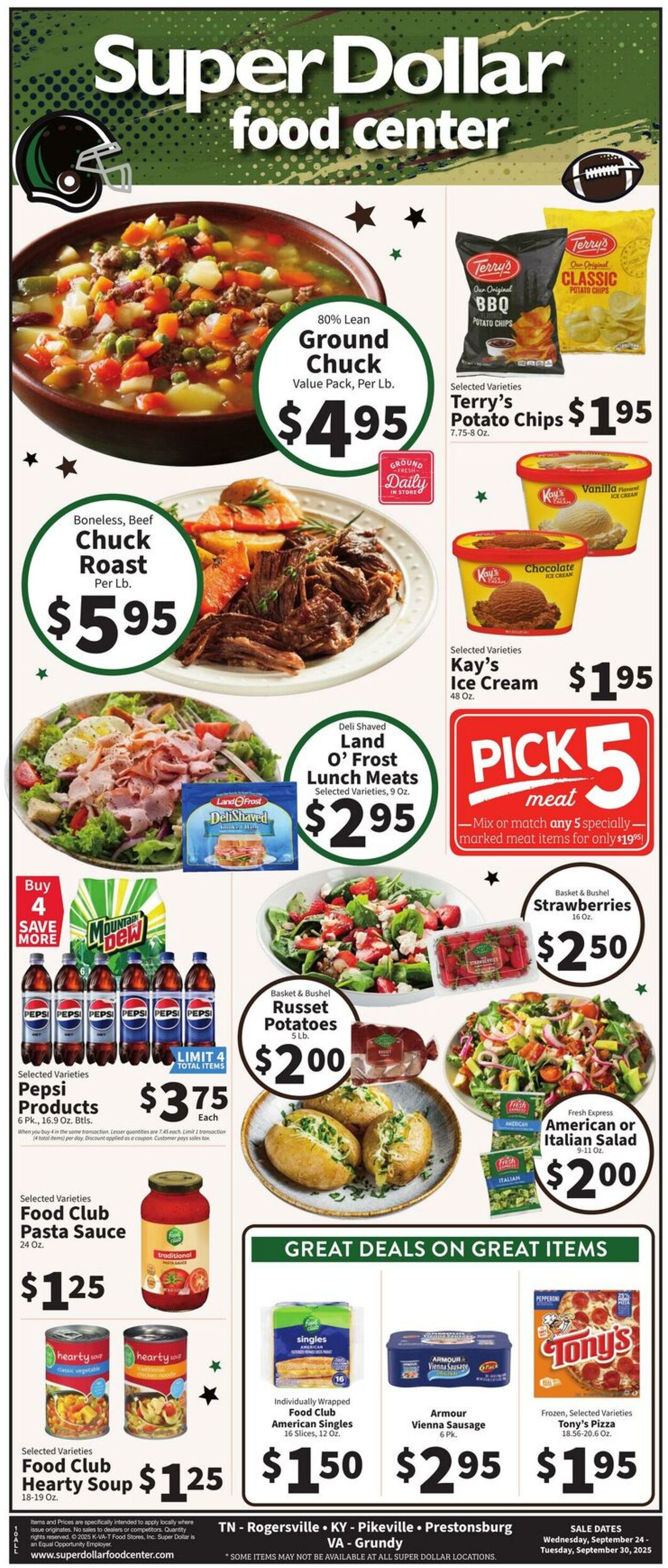 Weekly ad Super Dollar Stores 09/24/2025 - 09/30/2025
