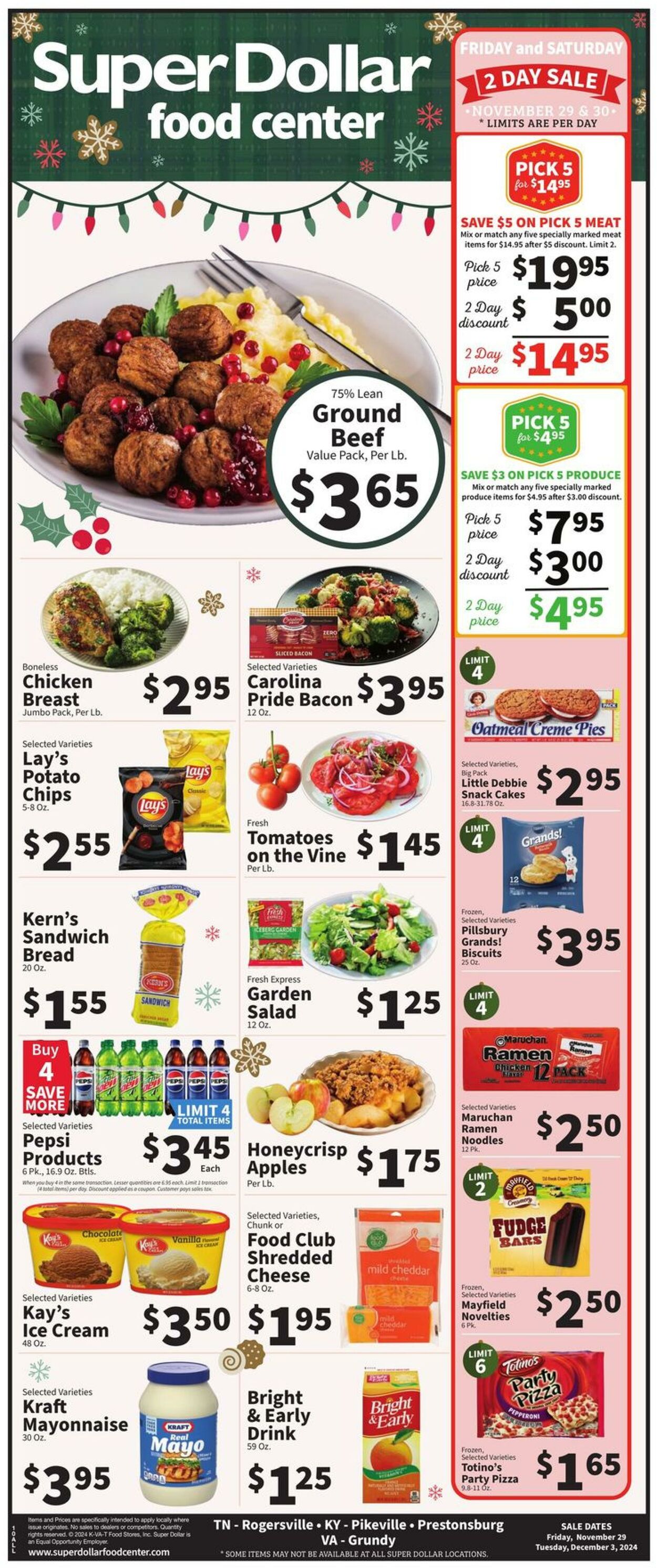 Weekly ad Super Dollar Stores 11/29/2024 - 12/03/2024