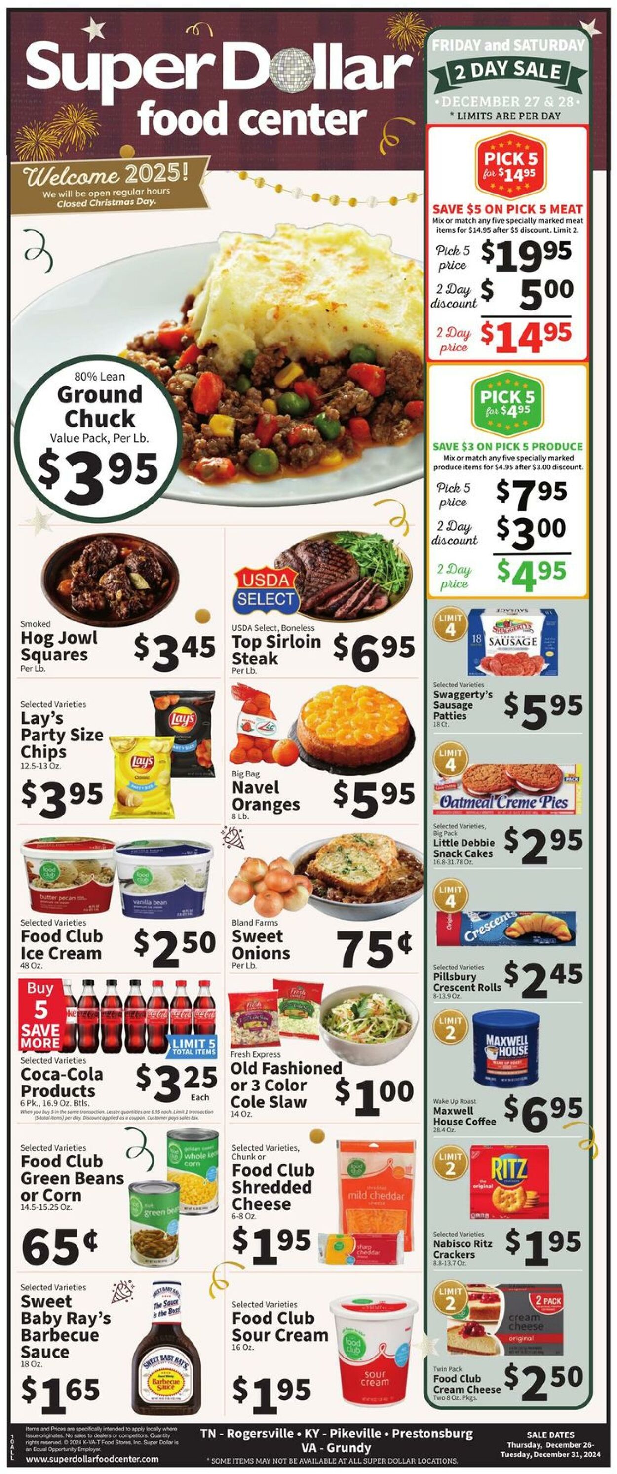 Weekly ad Super Dollar Stores 12/26/2024 - 12/31/2024