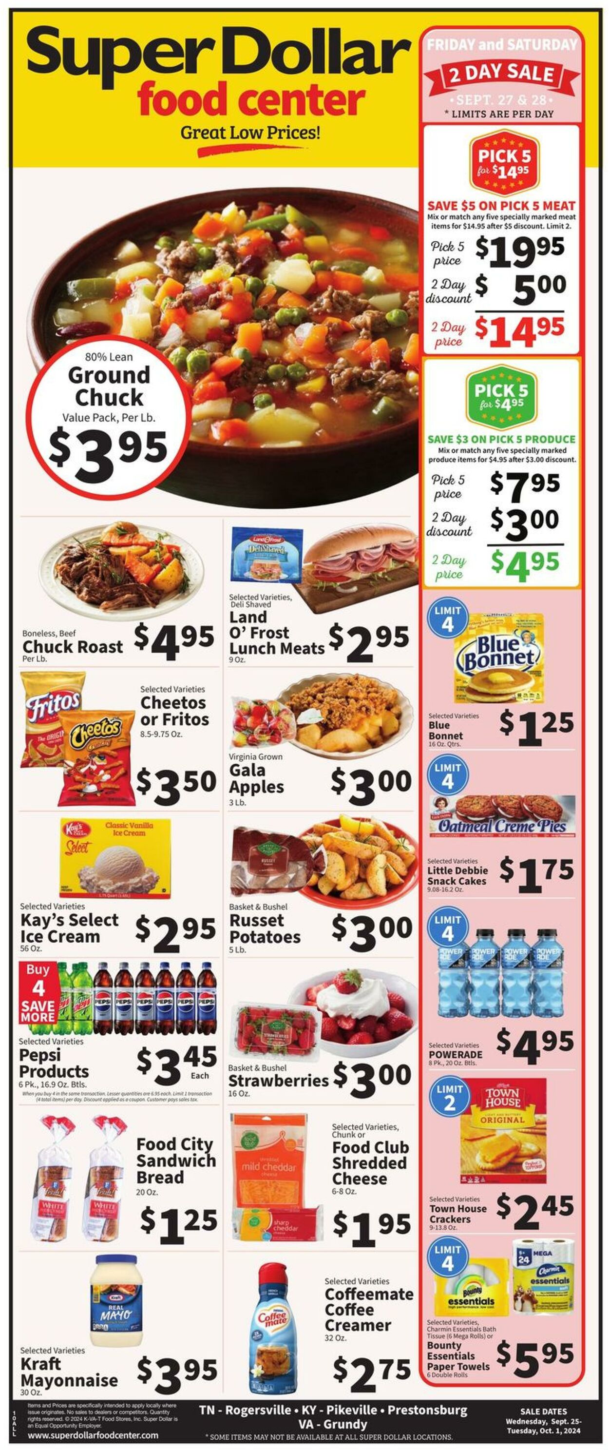 Weekly ad Super Dollar Stores 09/25/2024 - 10/01/2024