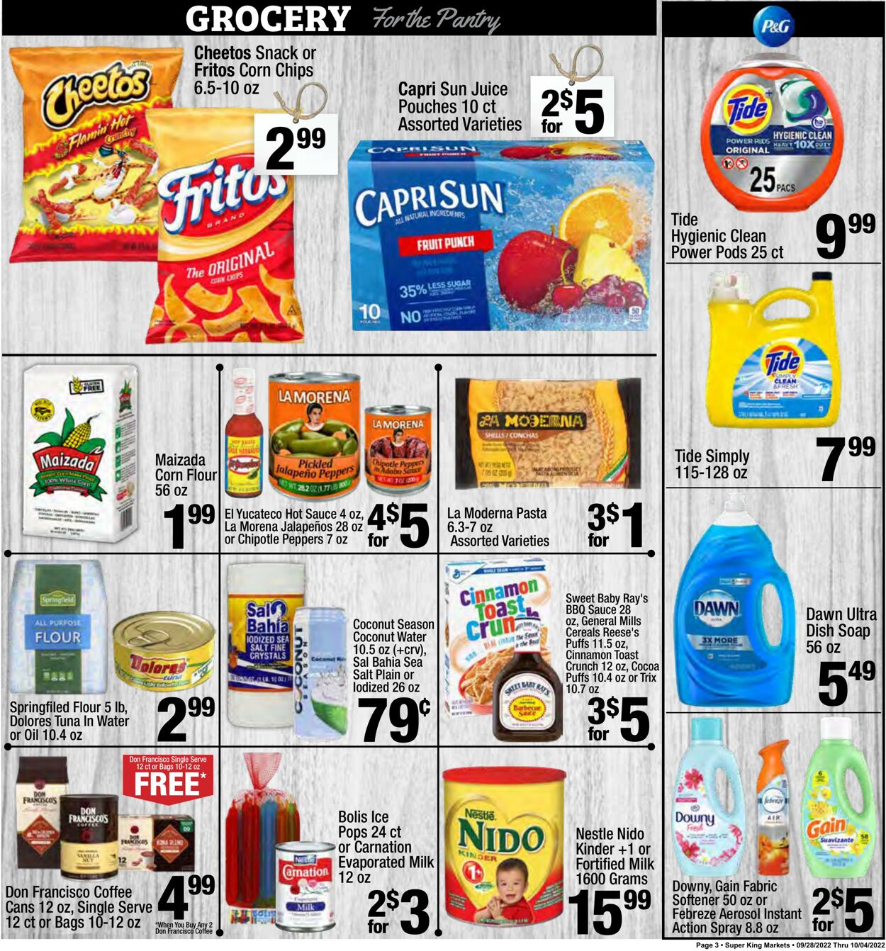 Weekly ad Super King Markets 09/28/2022 - 10/04/2022