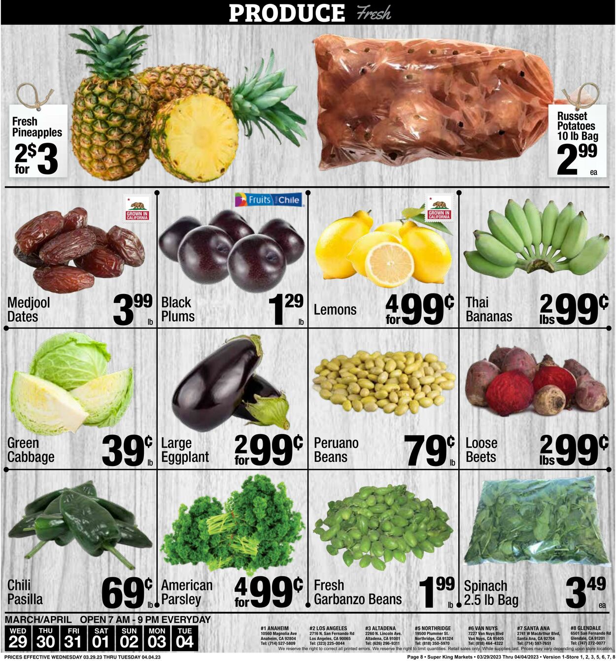 Weekly ad Super King Markets 03/29/2023 - 04/04/2023
