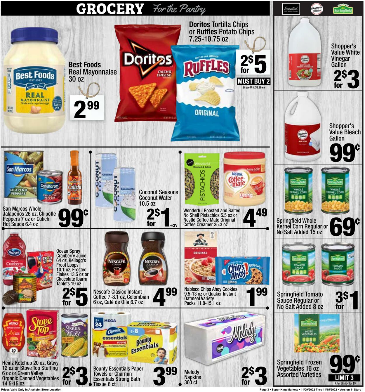 Weekly ad Super King Markets 11/09/0202 - 11/15/2022