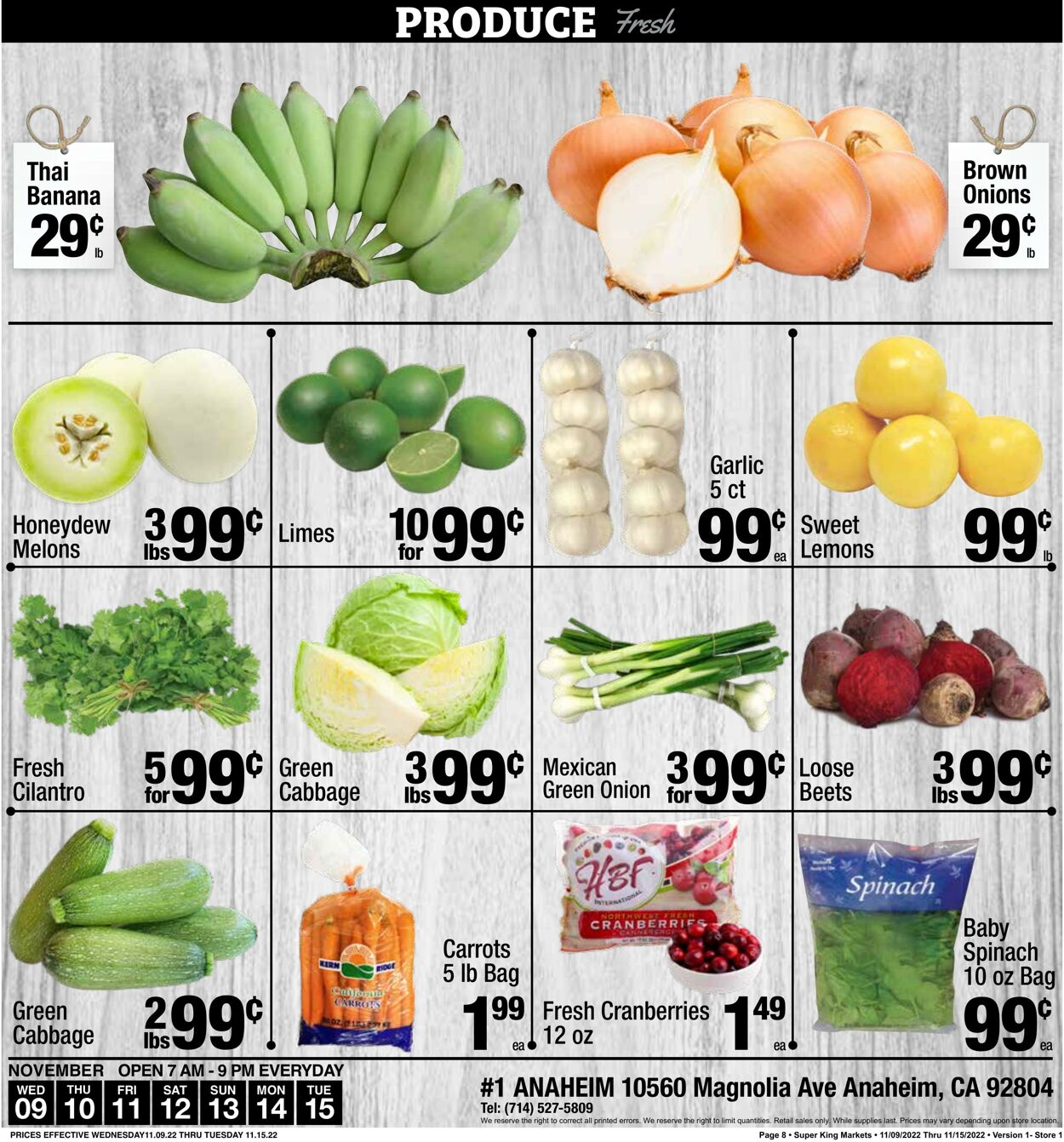 Weekly ad Super King Markets 11/09/0202 - 11/15/2022