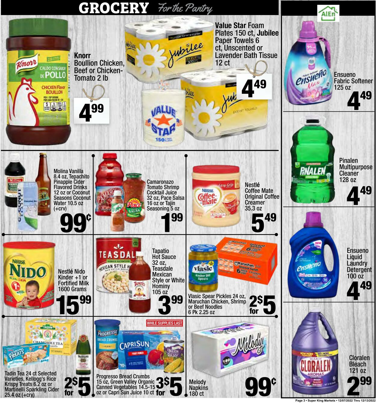 Weekly ad Super King Markets 12/07/2022 - 12/13/2022