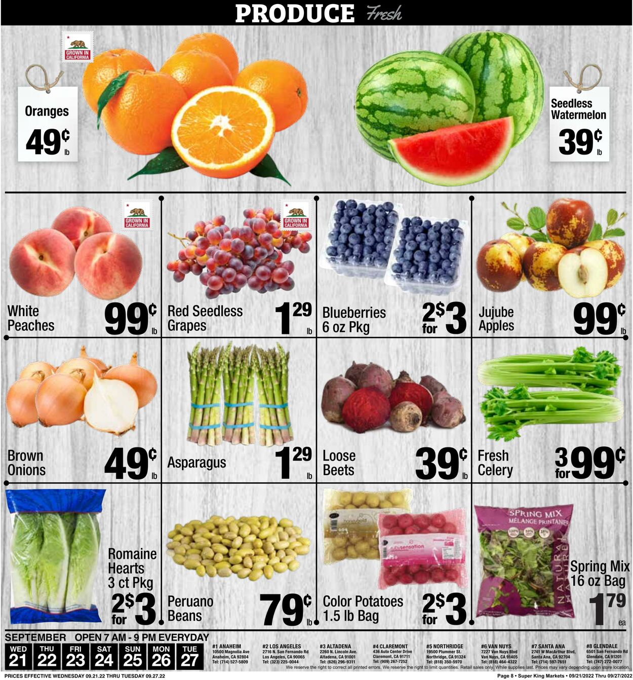 Weekly ad Super King Markets 09/21/2022 - 09/27/2022