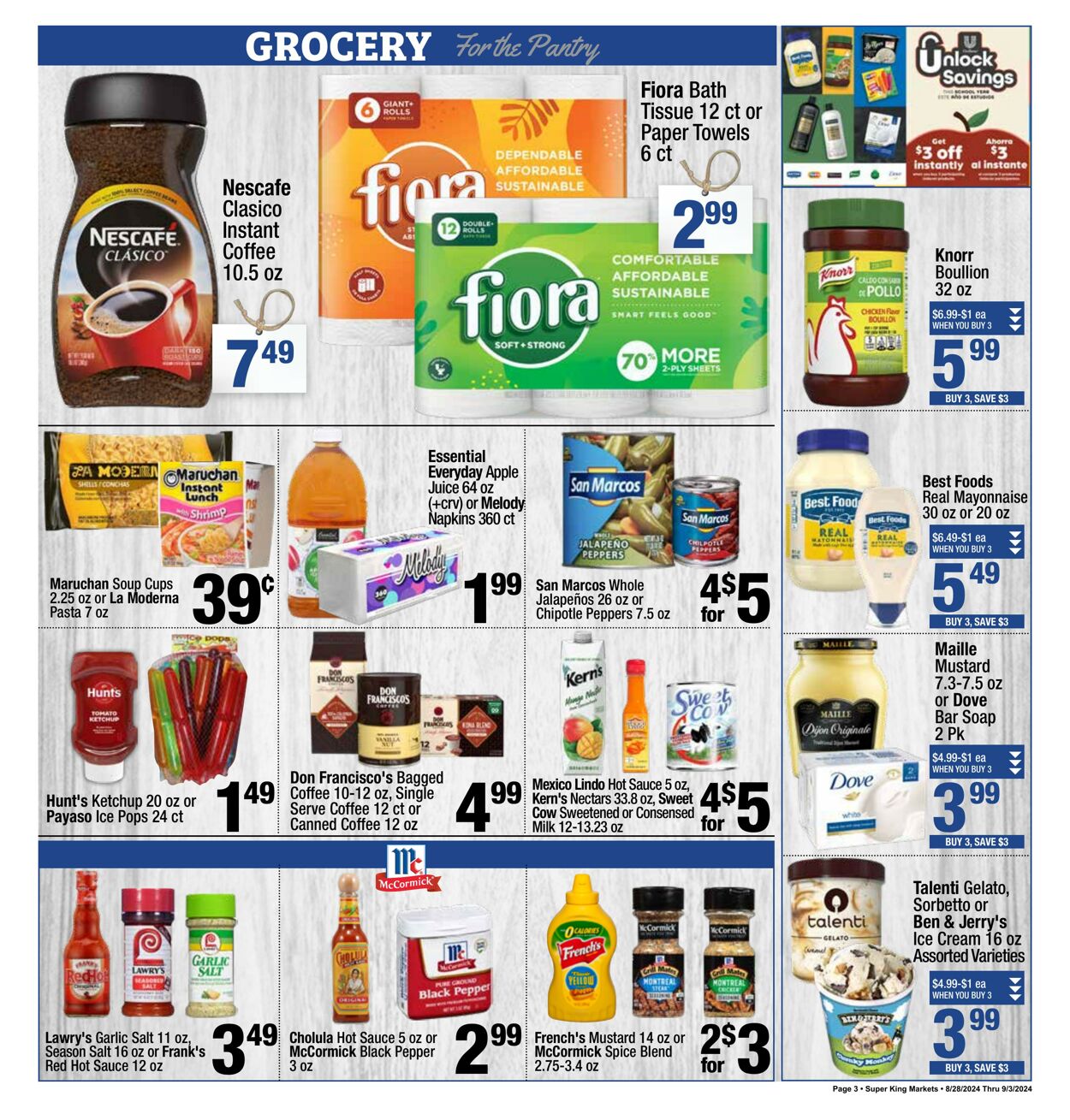 Weekly ad Super King Markets 08/28/2024 - 09/03/2024