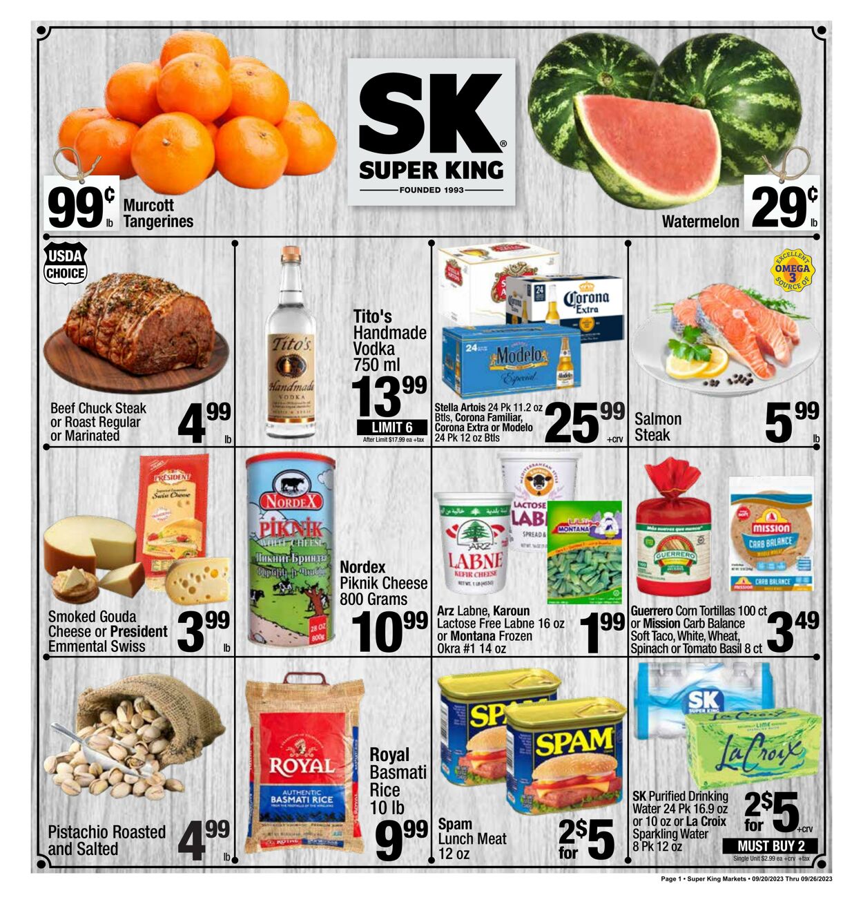 Weekly ad Super King Markets - super king market Sep 20, 2023 - Sep 26, 2023