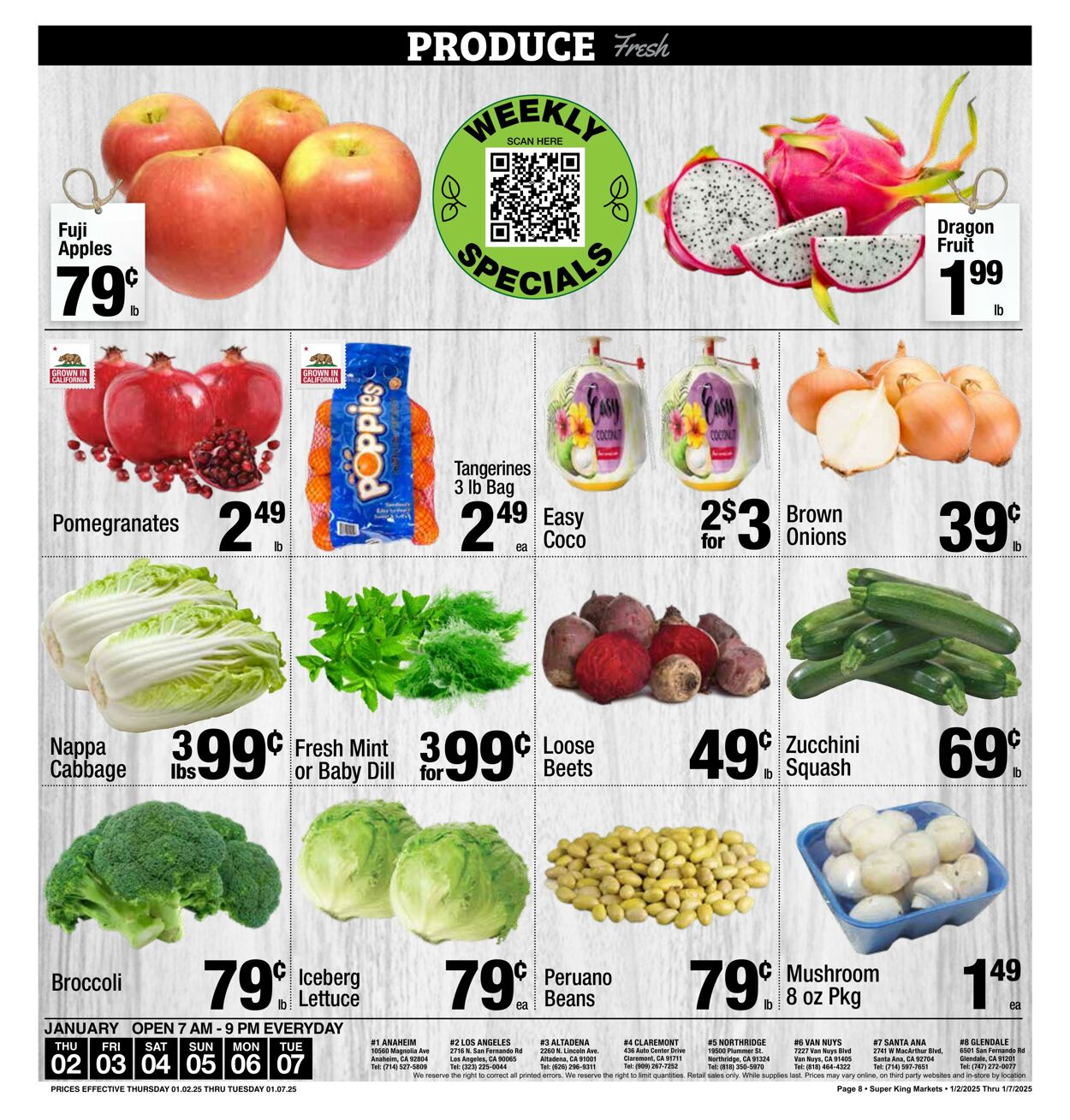 Weekly ad Super King Markets 01/02/2025 - 01/07/2025