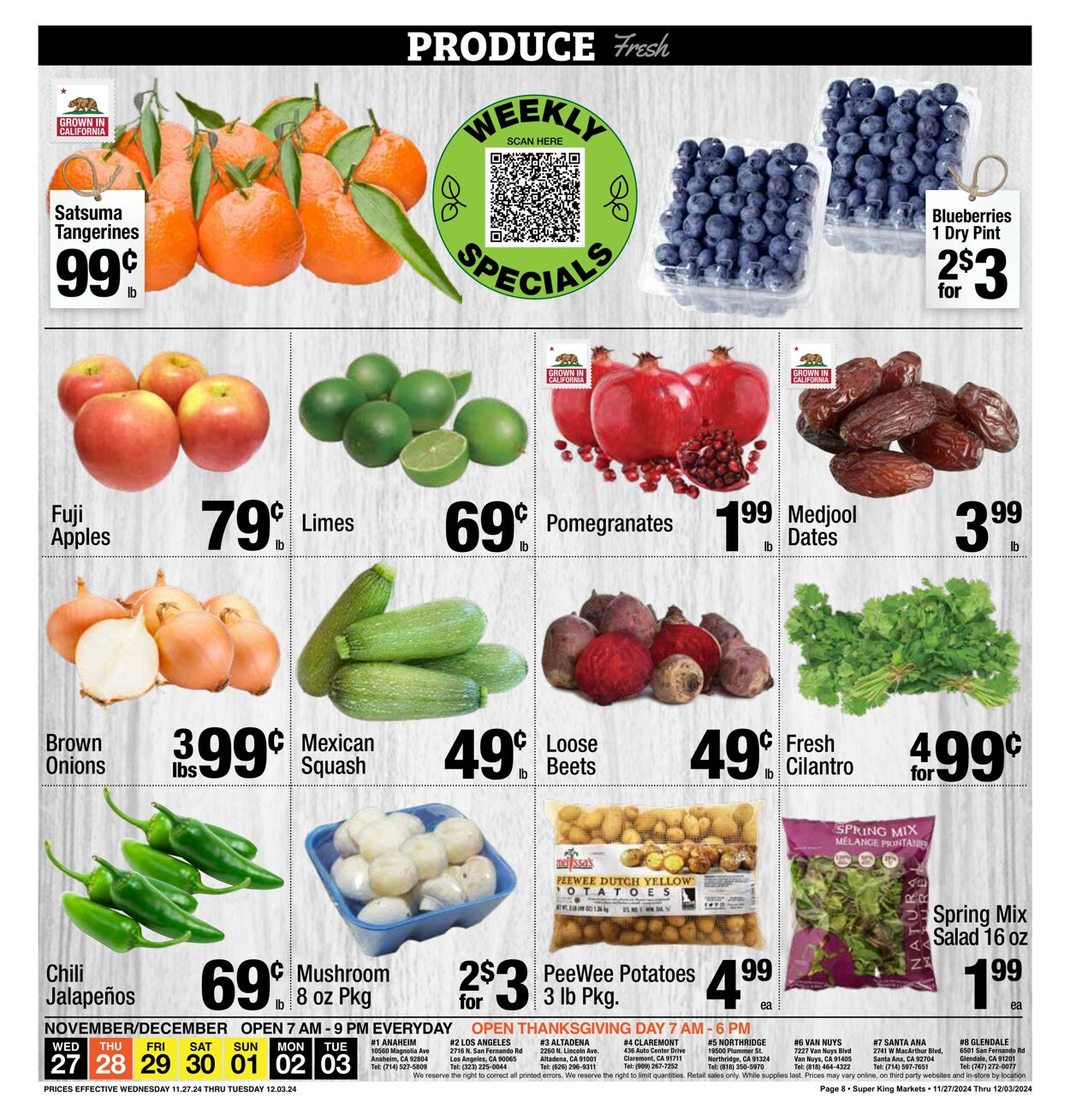 Weekly ad Super King Markets 11/29/2024 - 12/01/2024