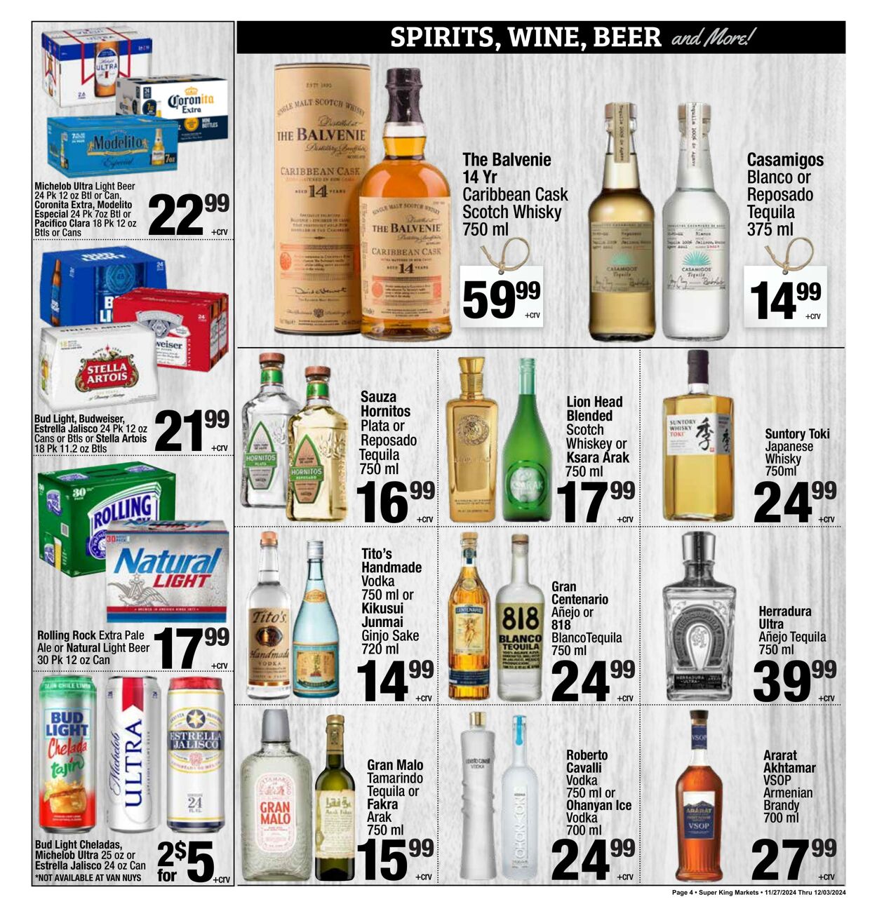 Weekly ad Super King Markets 11/29/2024 - 12/01/2024