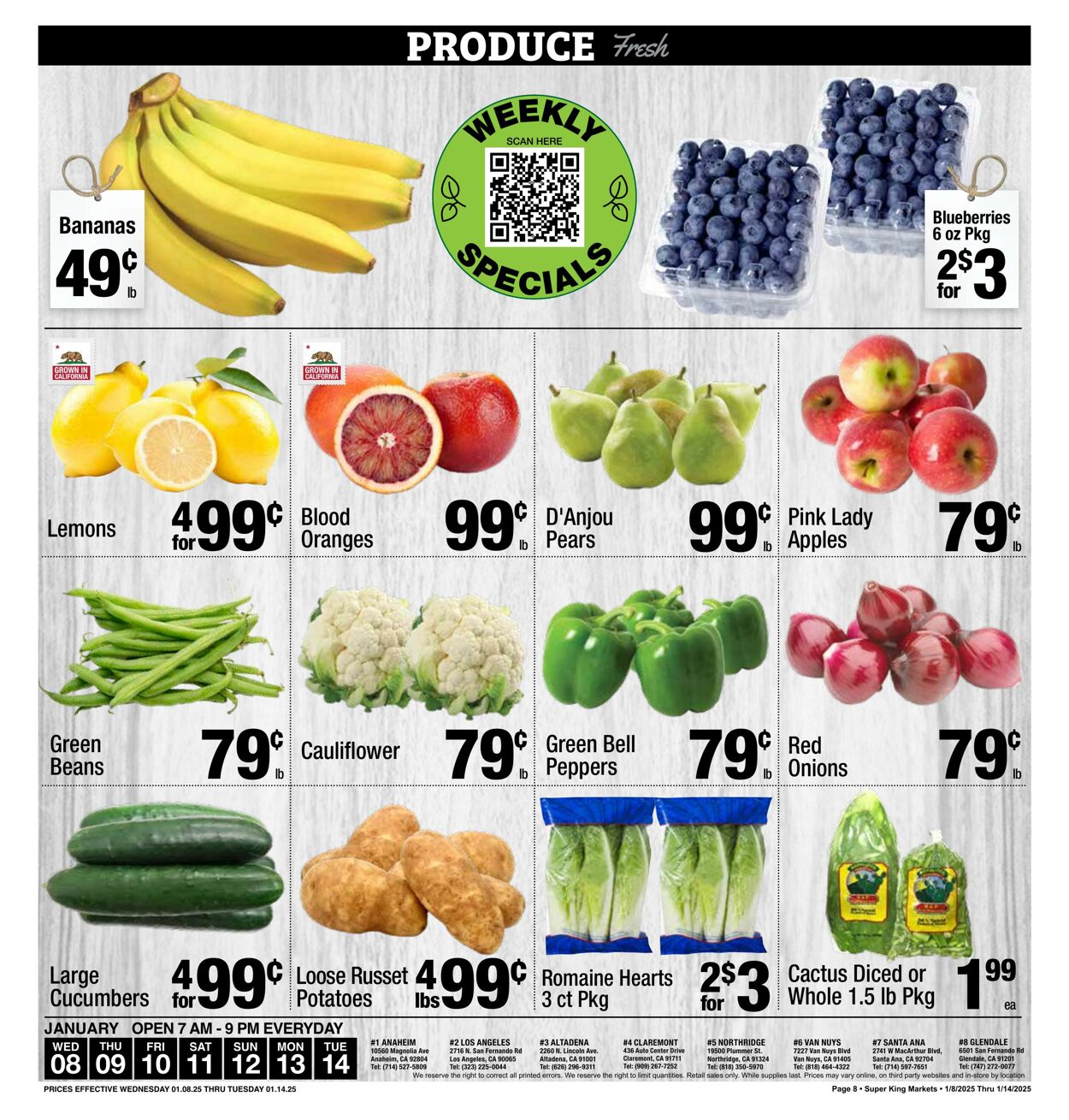 Weekly ad Super King Markets 01/08/2025 - 01/14/2025