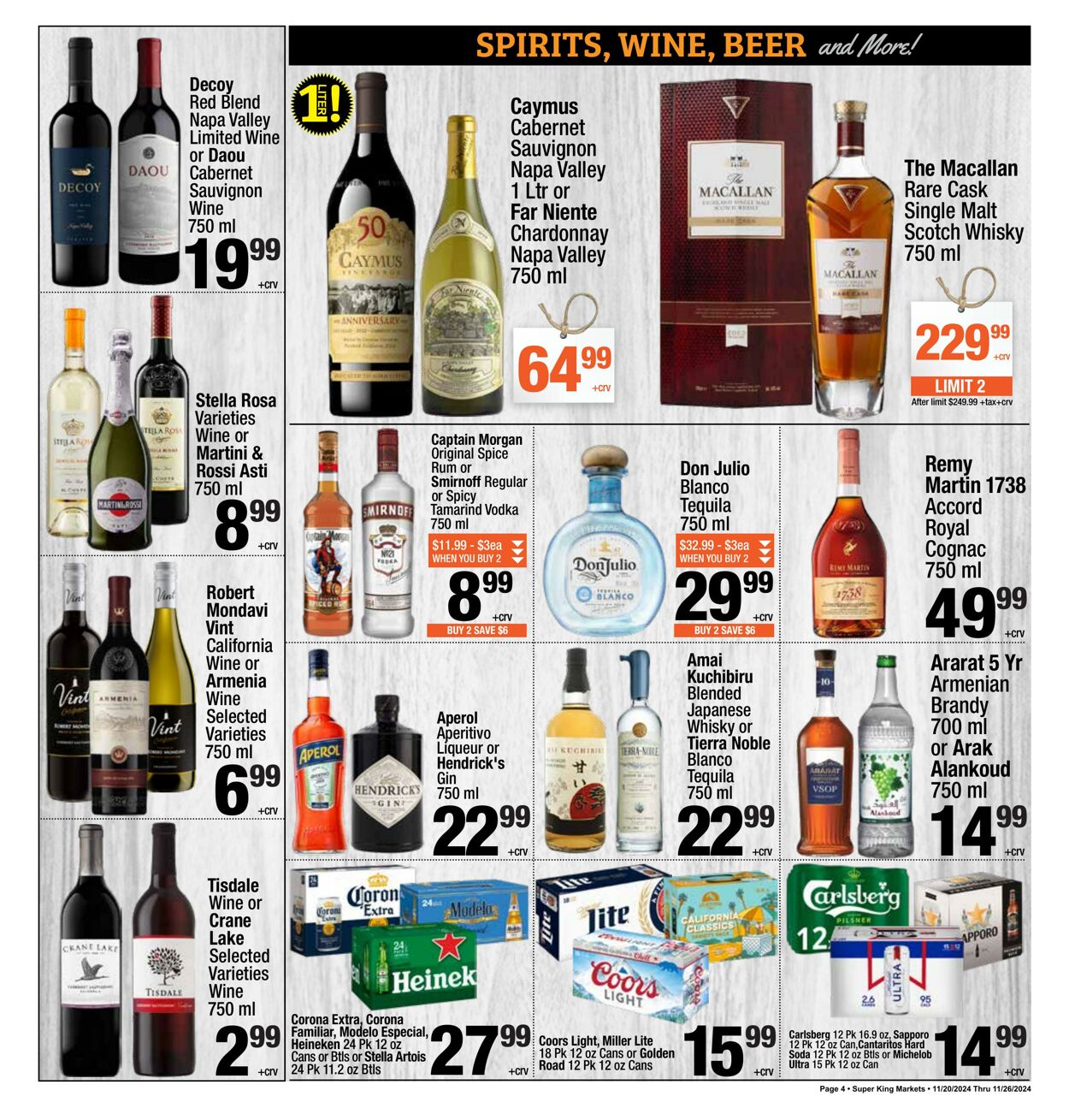 Weekly ad Super King Markets 11/20/2024 - 11/26/2024