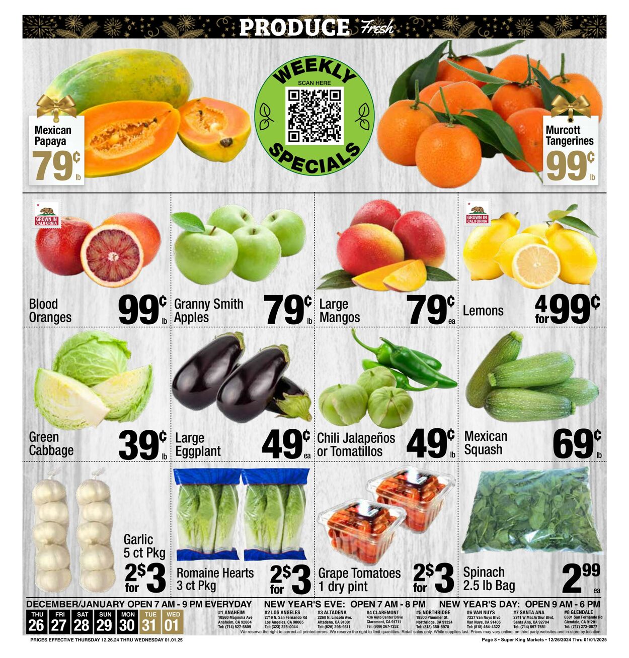 Weekly ad Super King Markets 12/26/2024 - 01/01/2025