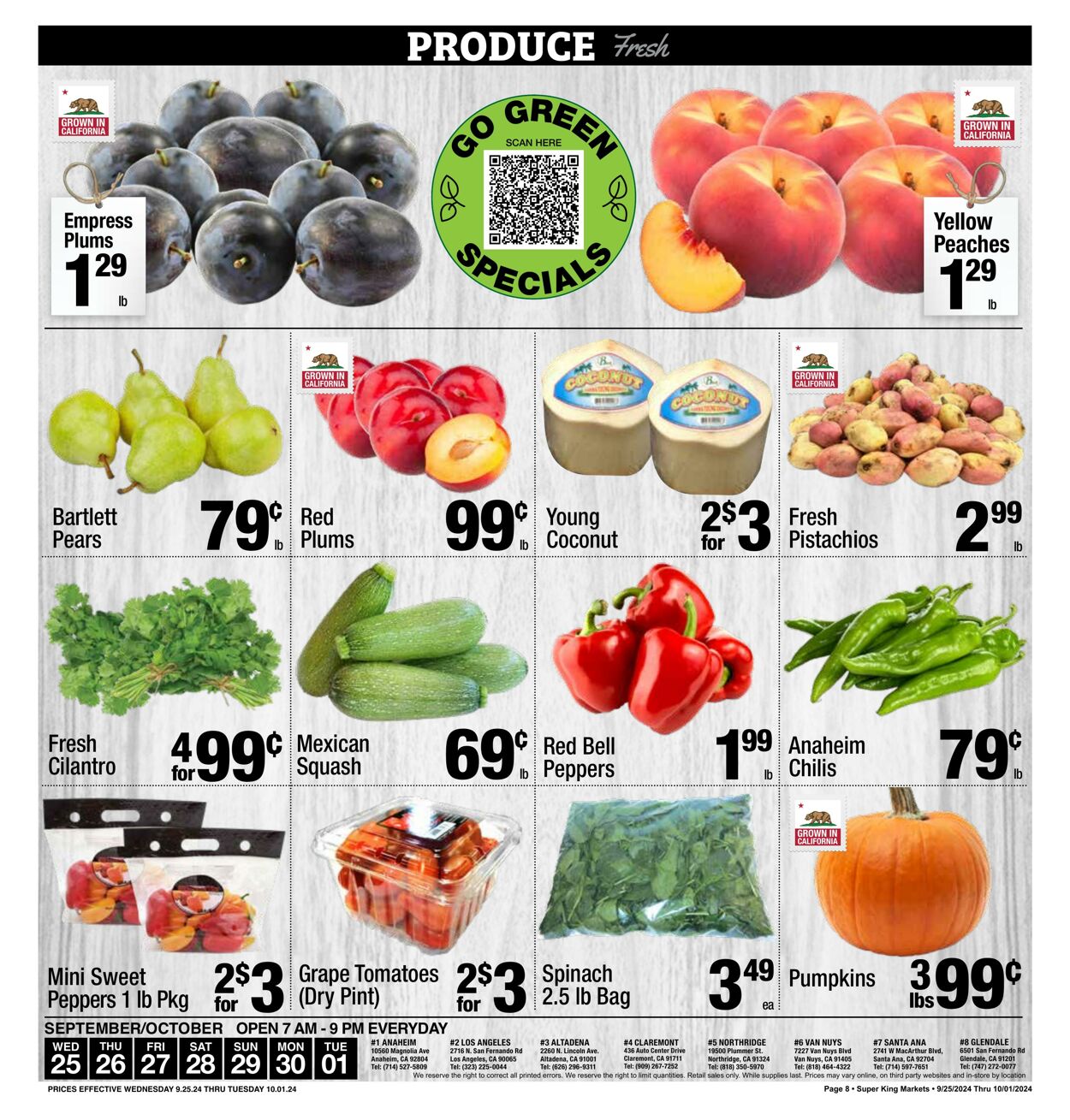 Weekly ad Super King Markets 09/25/2024 - 10/01/2024