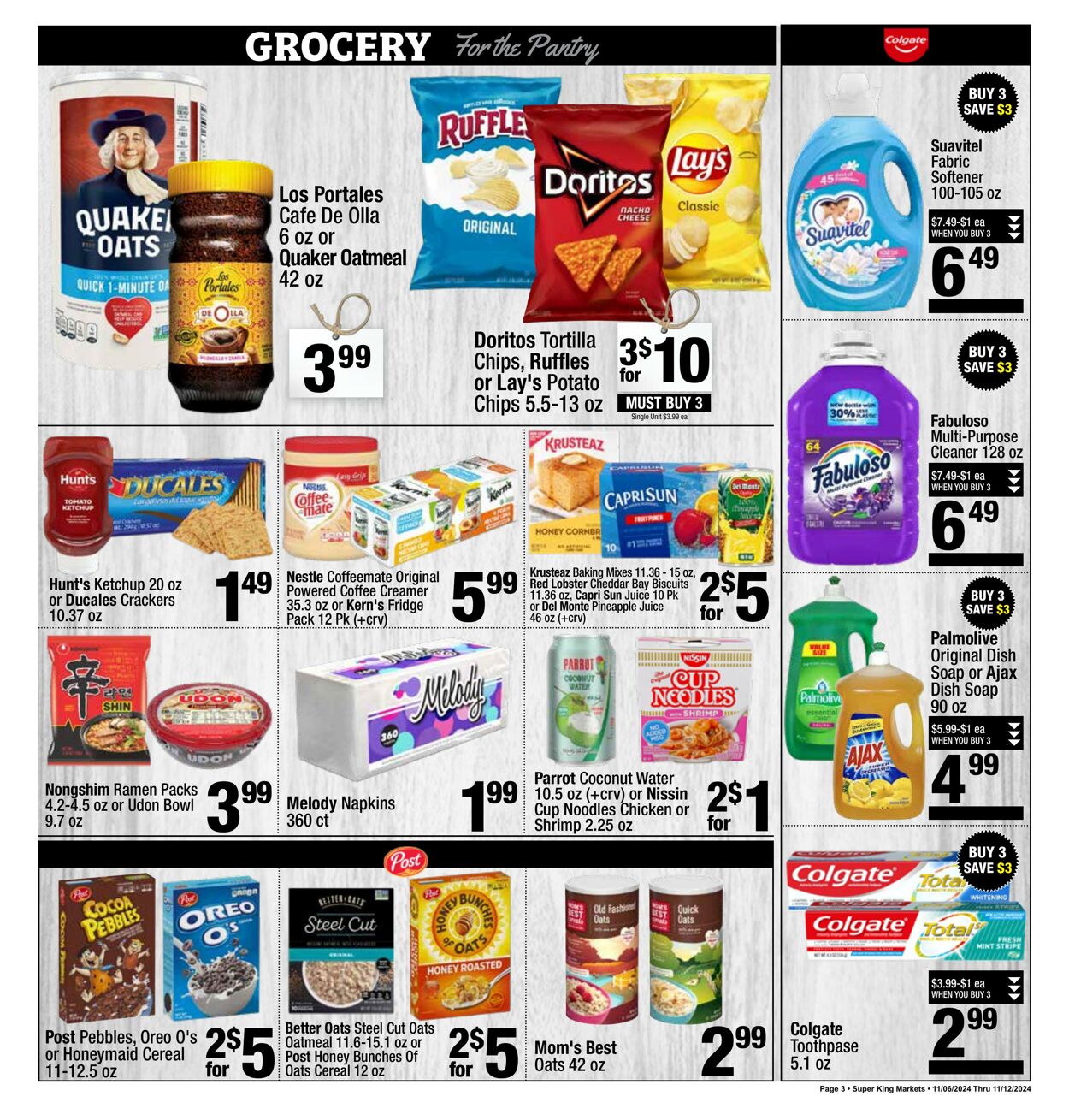 Weekly ad Super King Markets 11/06/2024 - 11/13/2024