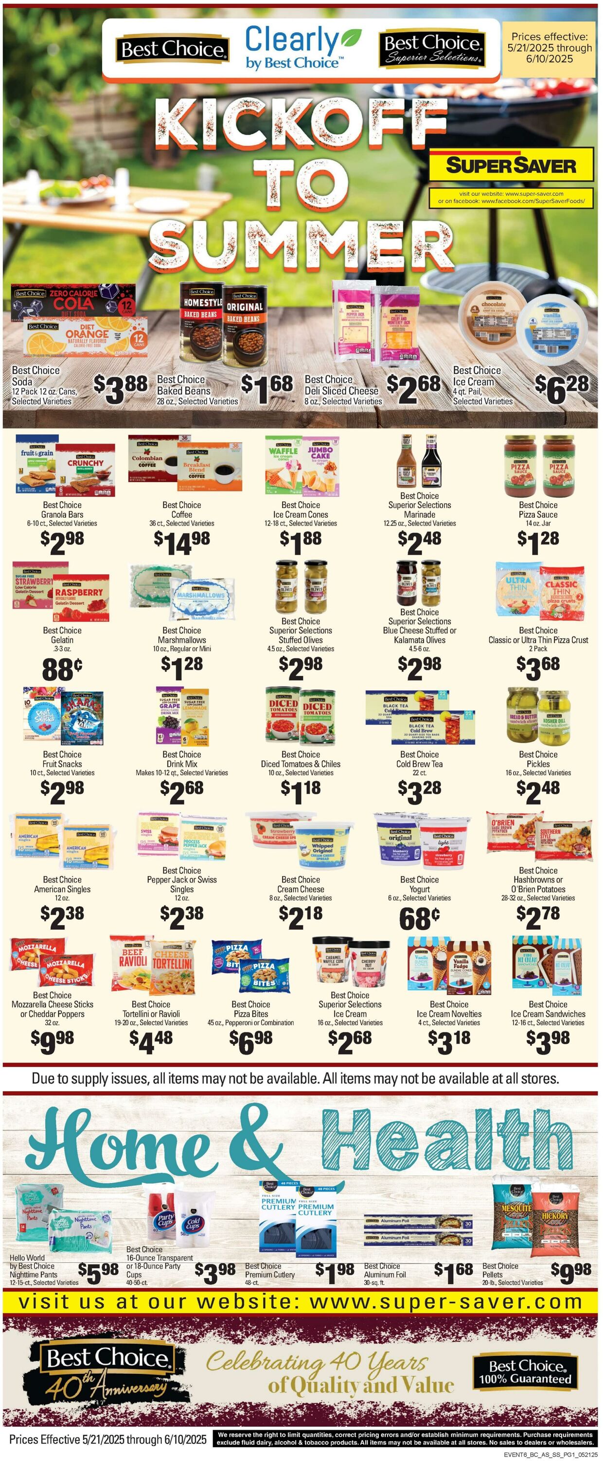 Weekly ad Super Saver 05/21/2025 - 06/10/2025