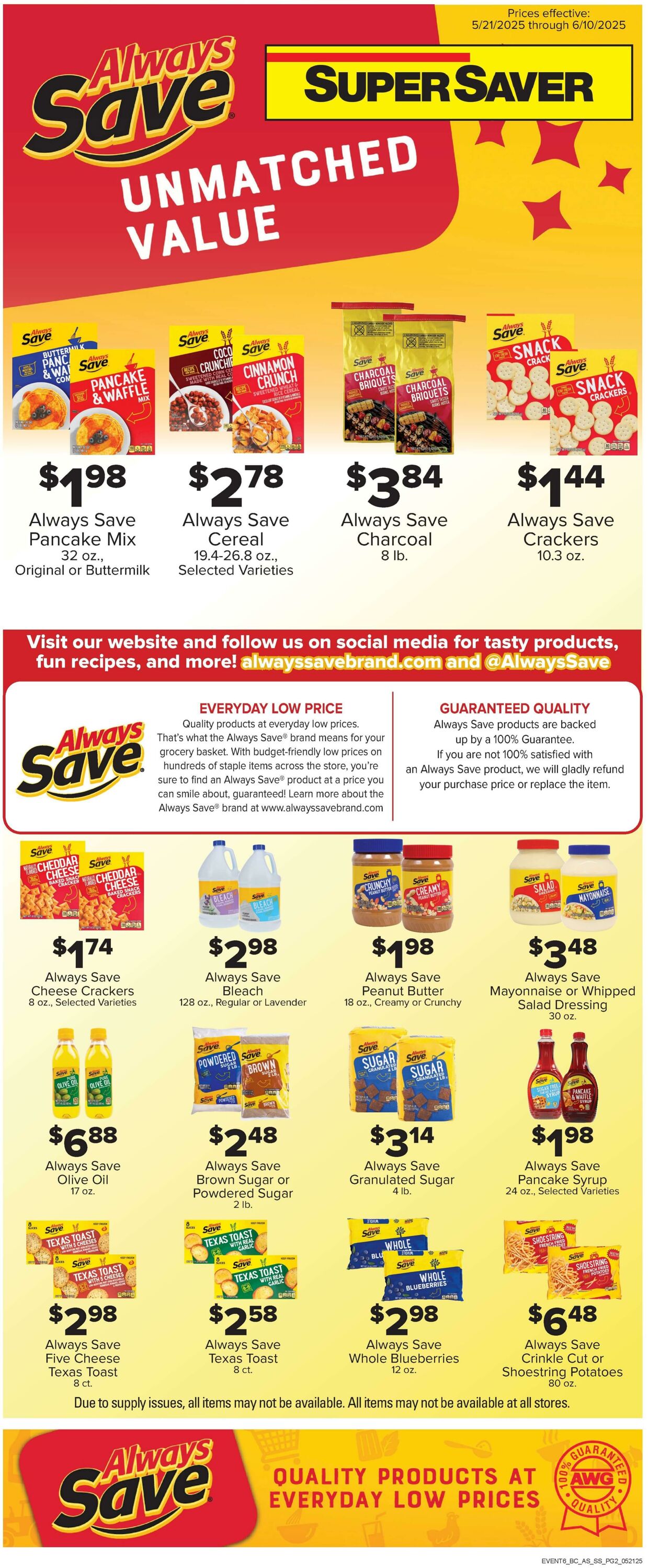 Weekly ad Super Saver 05/21/2025 - 06/10/2025