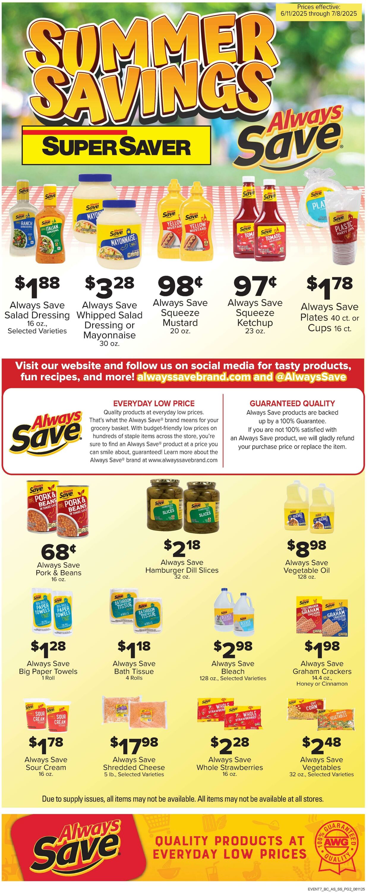 Weekly ad Super Saver 06/11/2025 - 07/08/2025