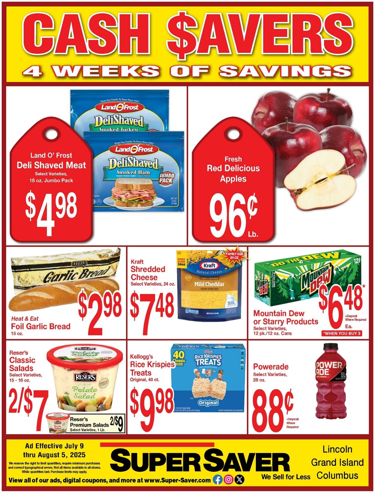 Weekly ad Super Saver 07/09/2025 - 08/05/2025
