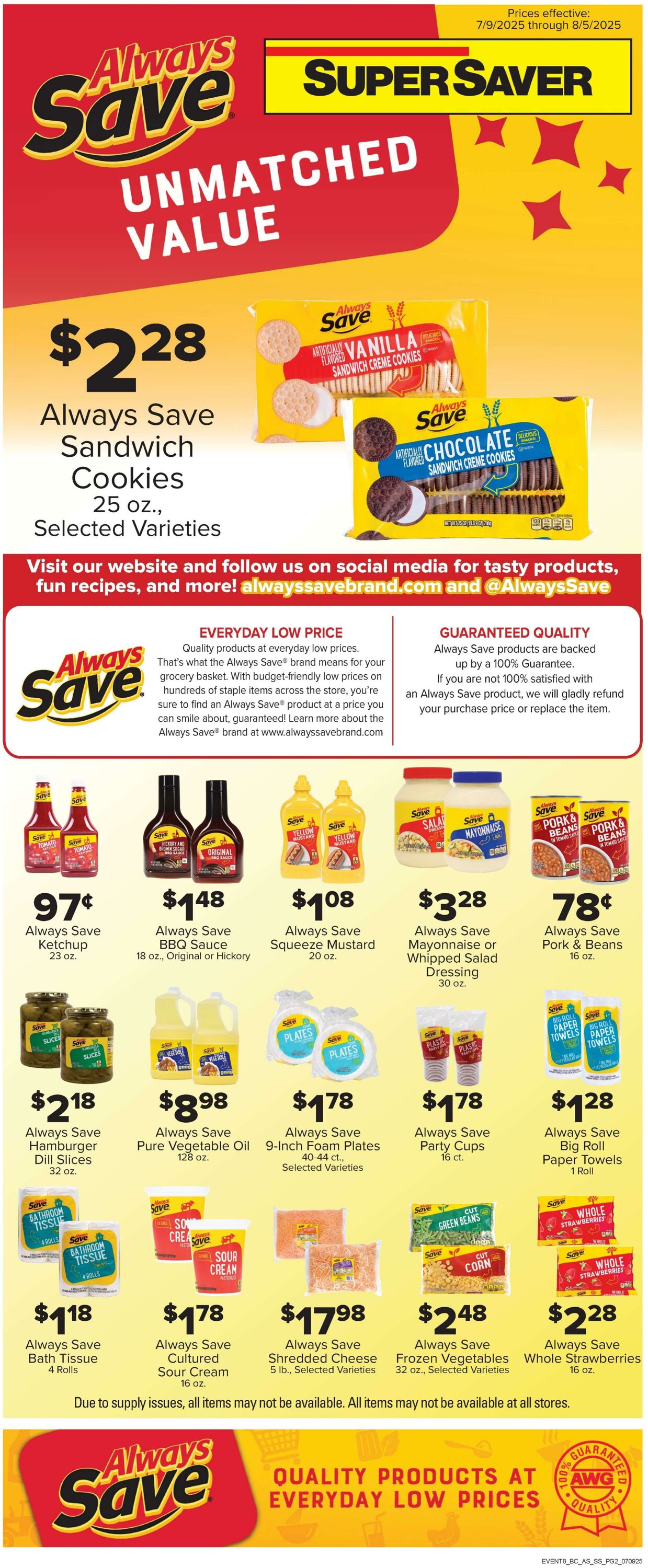 Weekly ad Super Saver 07/09/2025 - 08/05/2025