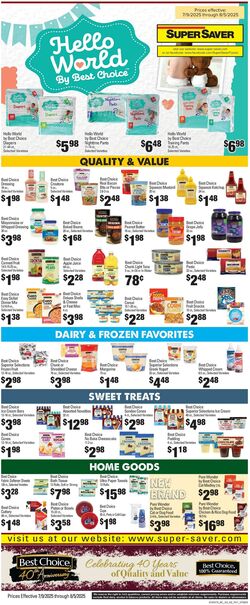 Weekly ad Super Saver 07/09/2025 - 08/05/2025