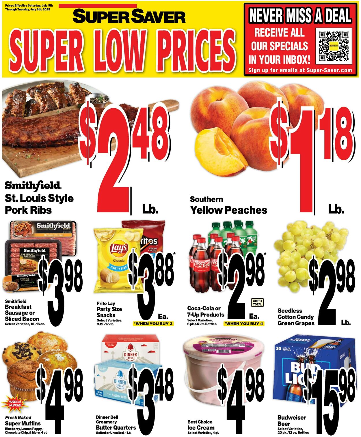 Weekly ad Super Saver 07/05/2025 - 07/08/2025