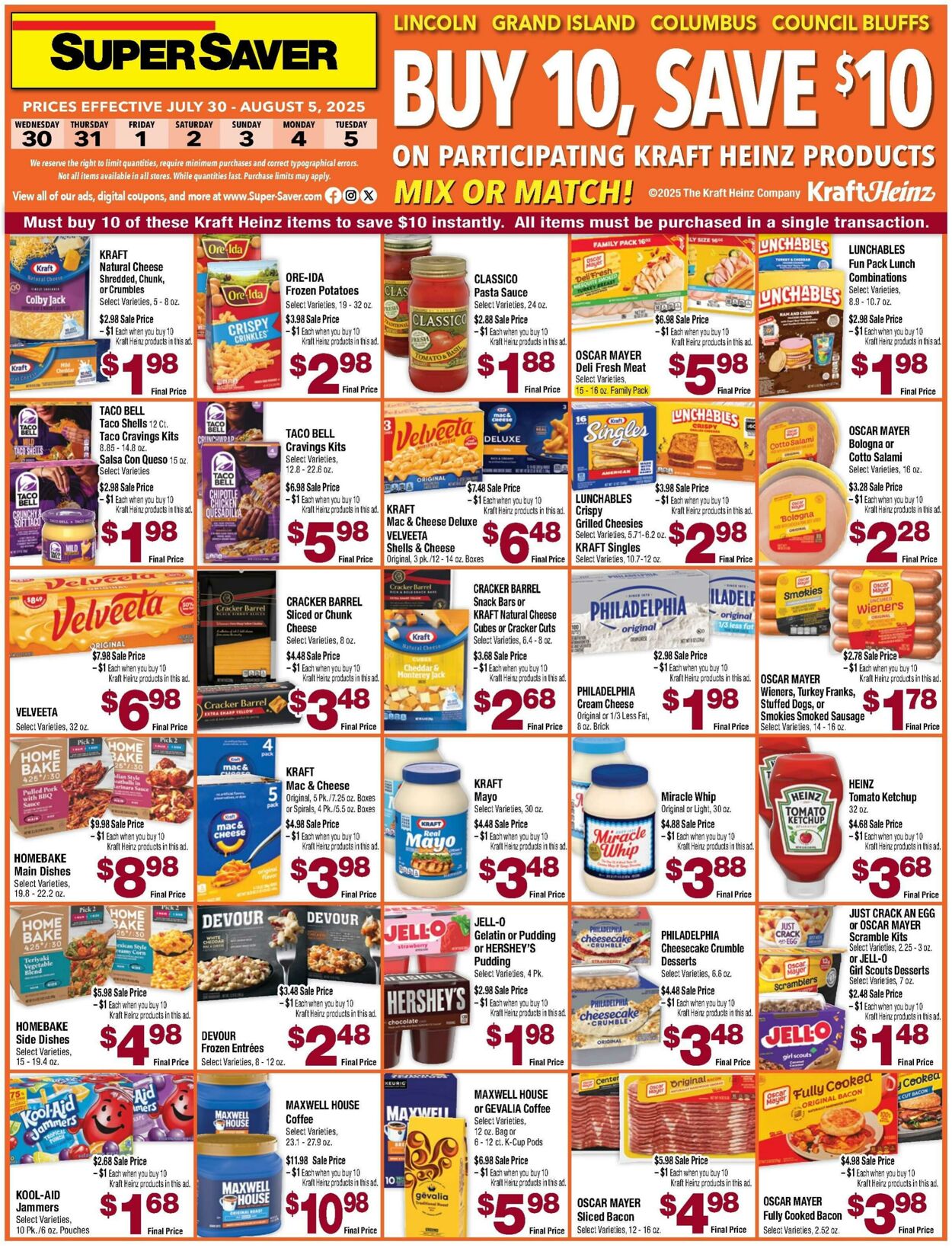 Weekly ad Super Saver 07/30/2025 - 08/05/2025