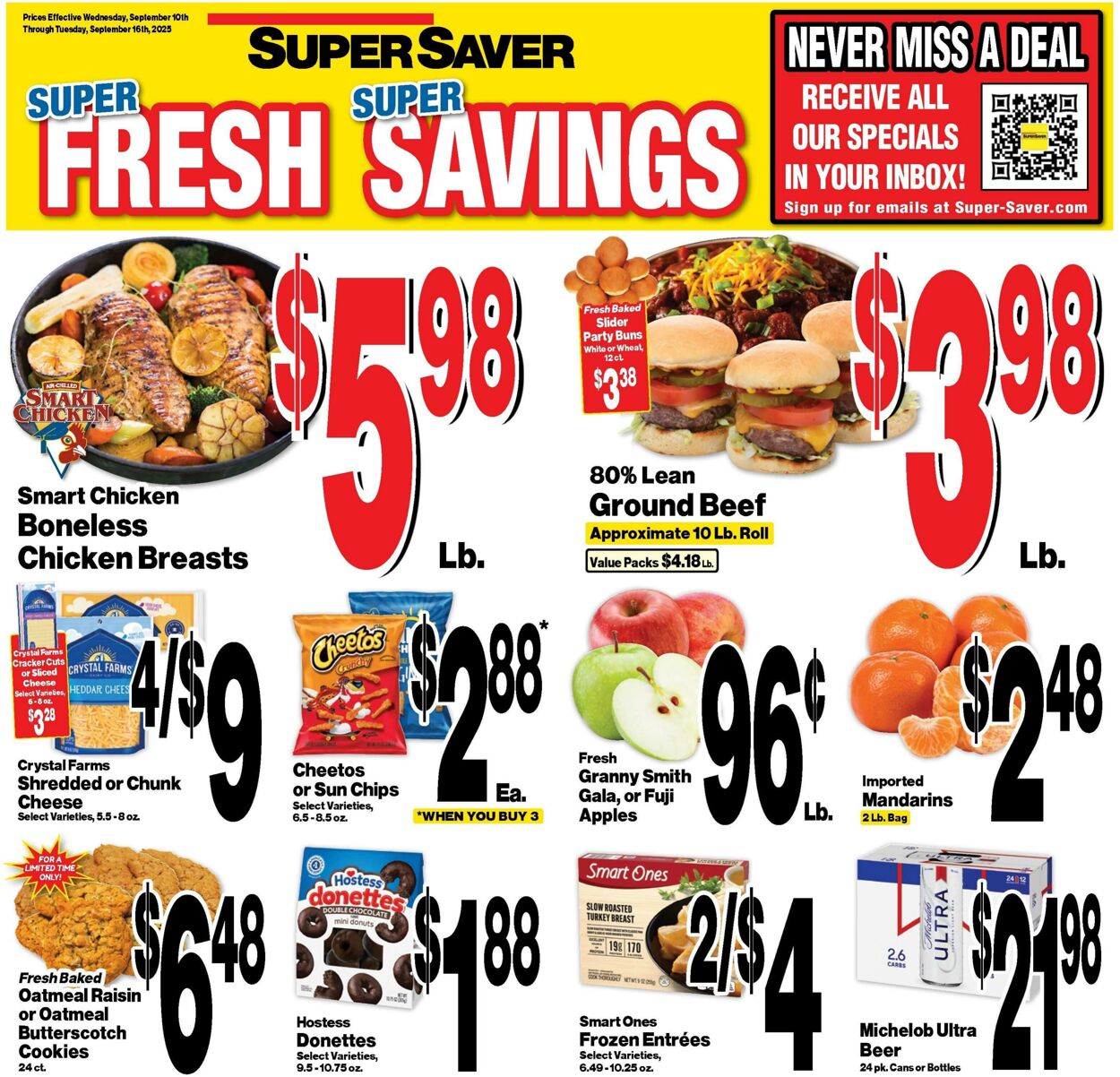 Weekly ad Super Saver 09/10/2025 - 09/16/2025