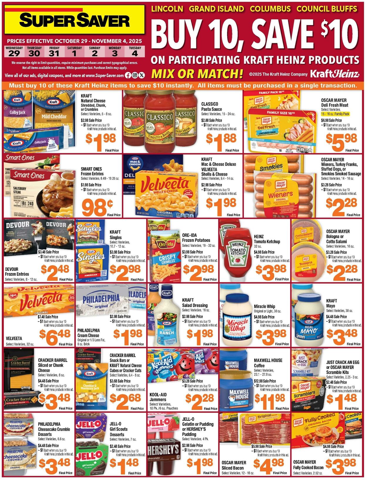 Weekly ad Super Saver 10/29/2025 - 11/04/2025