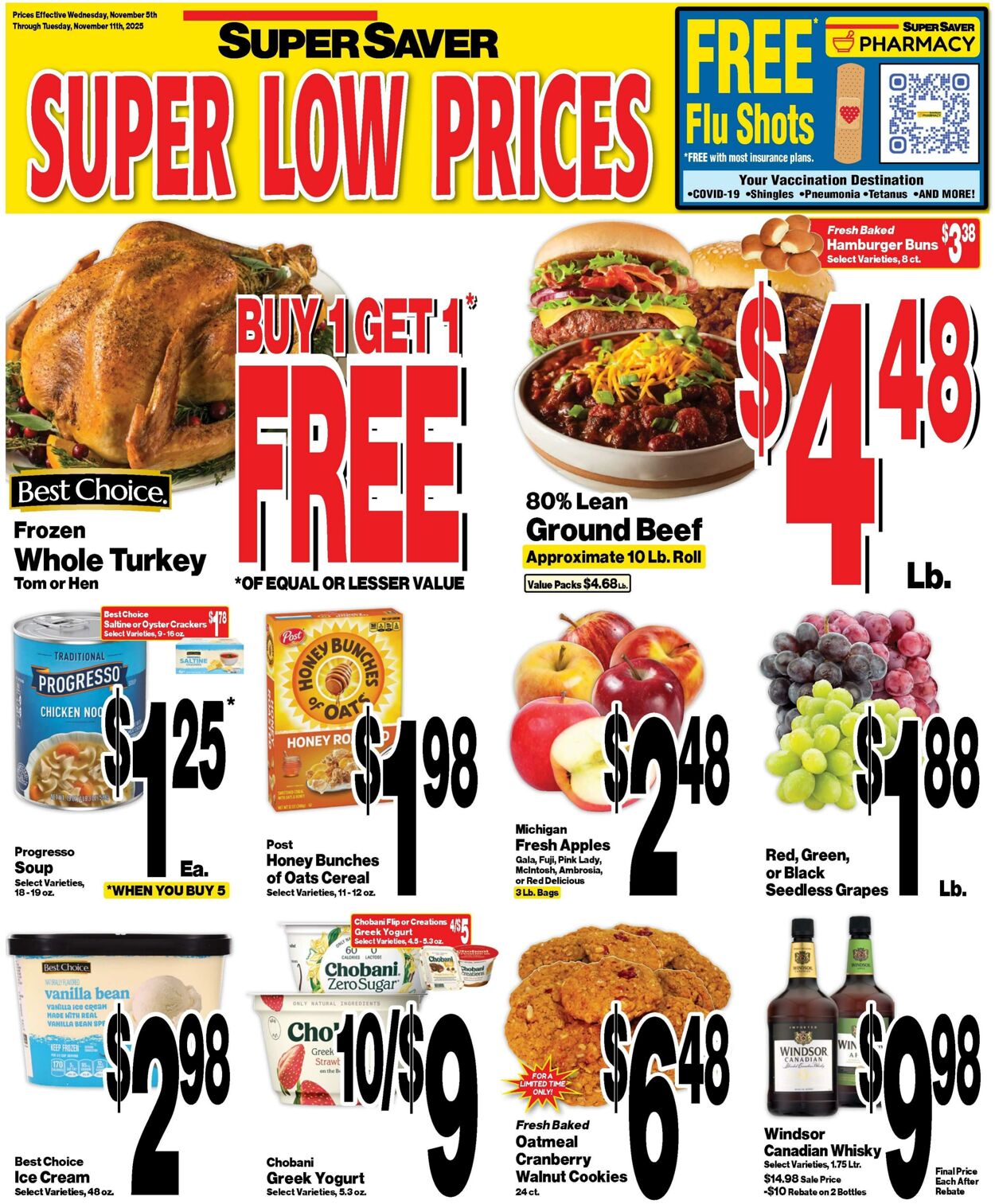 Weekly ad Super Saver 11/05/2025 - 11/11/2025