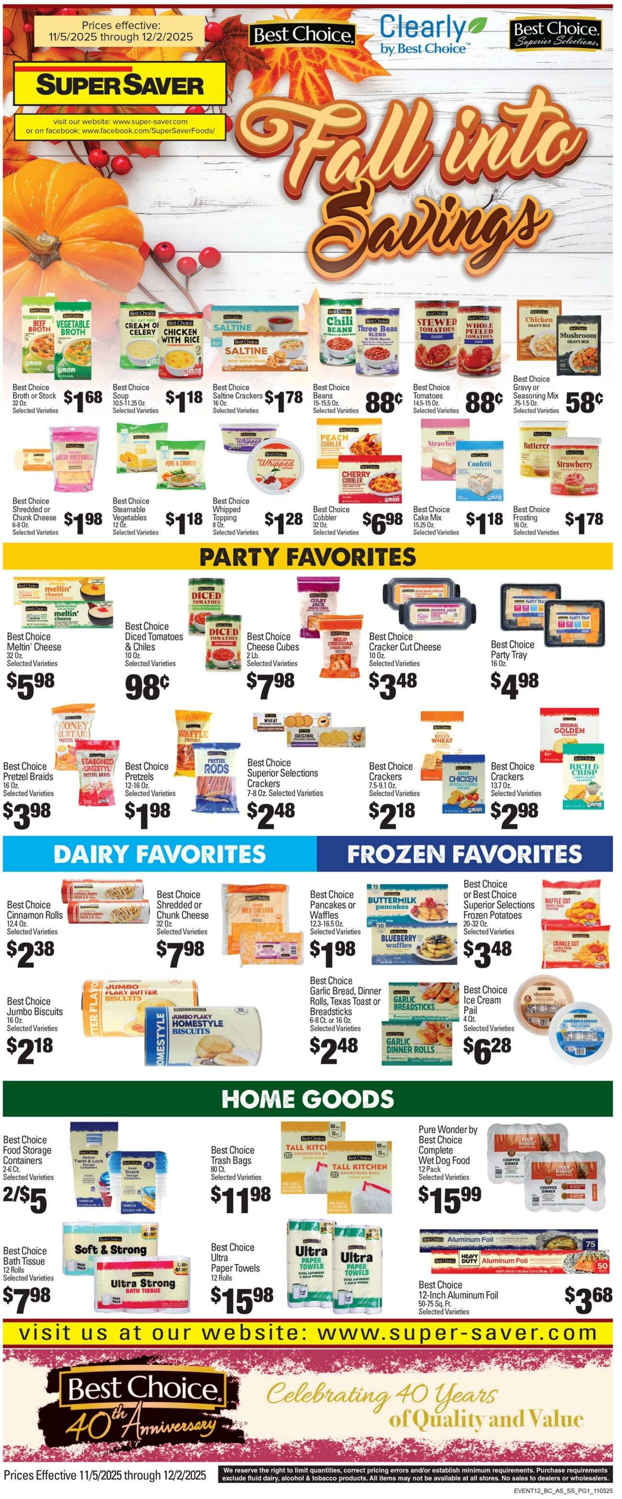 Weekly ad Super Saver 11/05/2025 - 12/02/2025