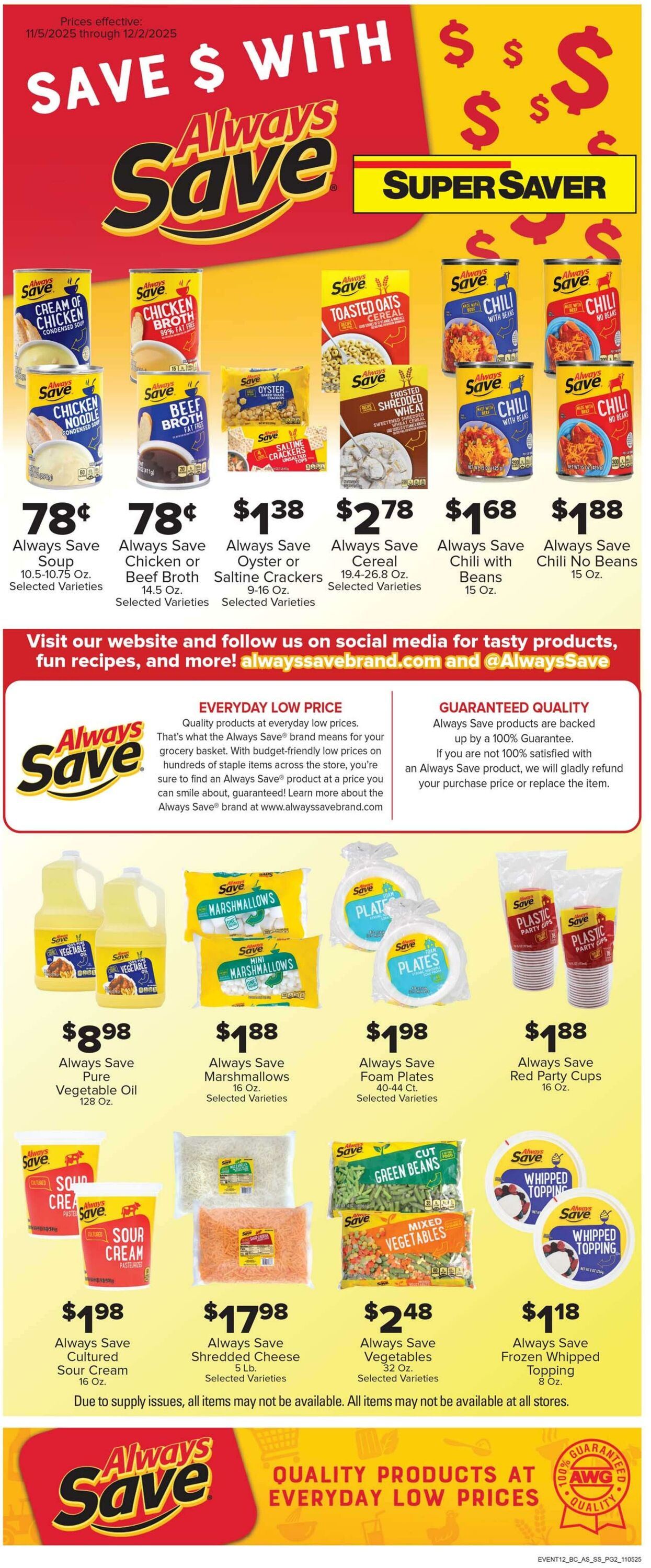 Weekly ad Super Saver 11/05/2025 - 12/02/2025
