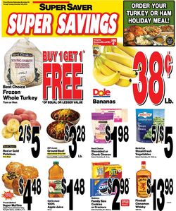 Weekly ad Super Saver 11/08/2023 - 11/14/2023