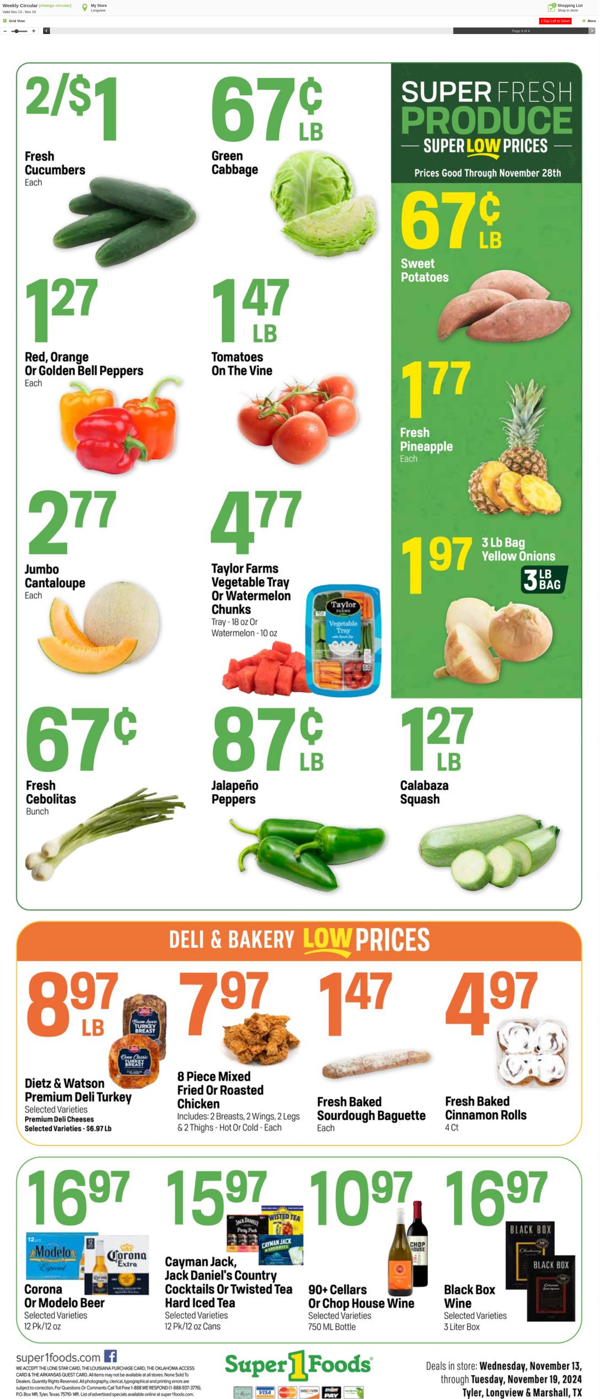 Weekly ad Super1Foods 11/20/2024 - 11/28/2024