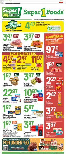 Weekly ad Super1Foods 11/20/2024 - 11/28/2024