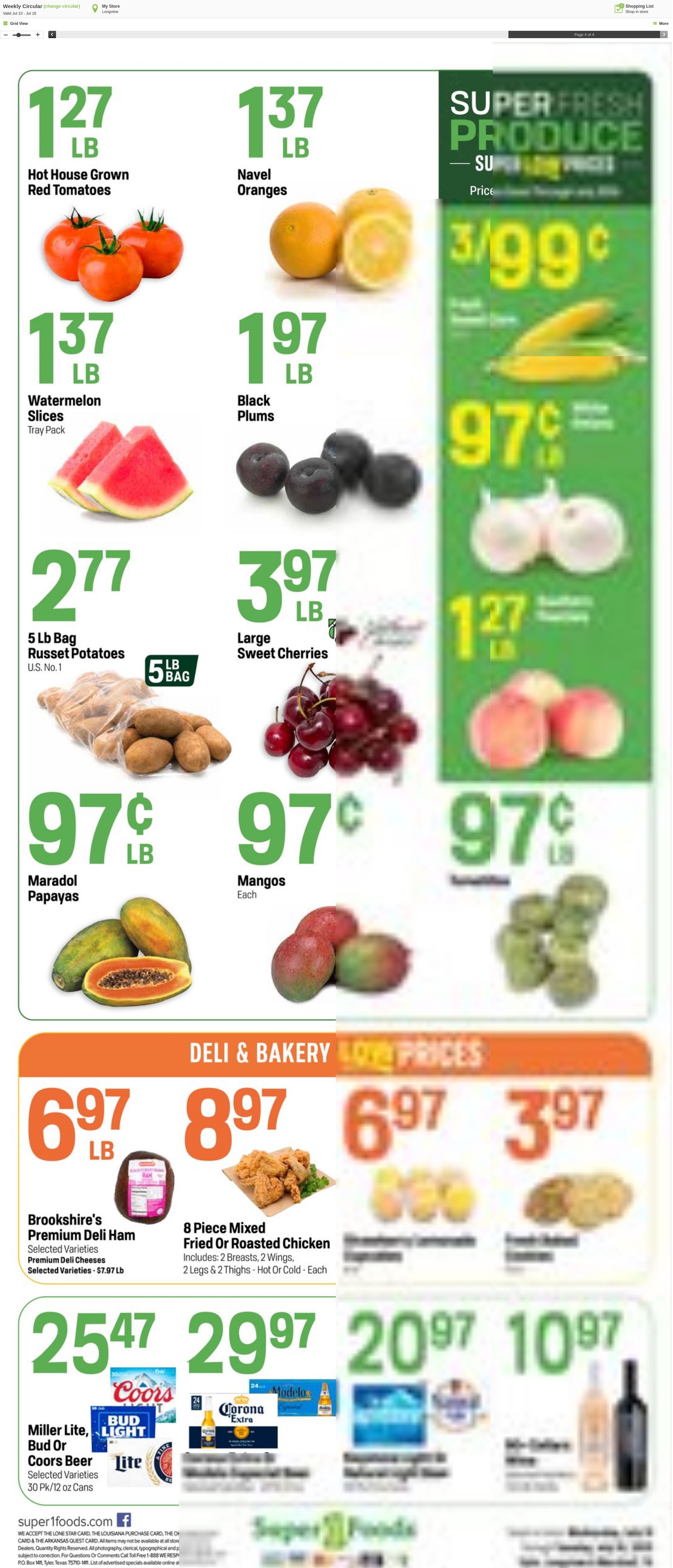 Weekly ad Super1Foods 07/10/2024 - 07/16/2024